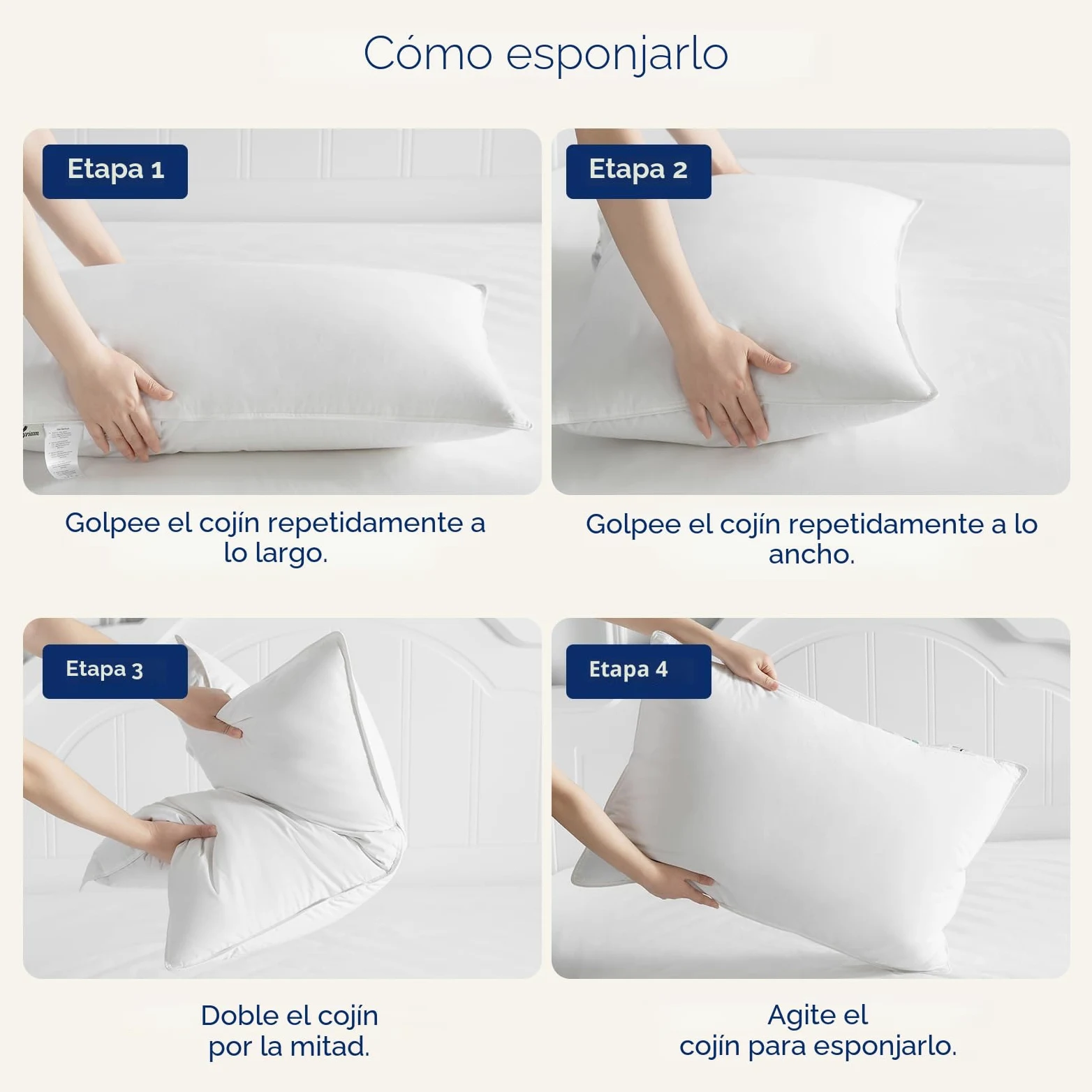 Almohada de Plumón 40x80 Almohada Plumas 40x80 cm Almohada para Dormir de Hotel de 3 Cámaras, Funda 100% Algodón y Relleno de Pluma, Certificado Ökotex (800 g, 1 Unidad)
