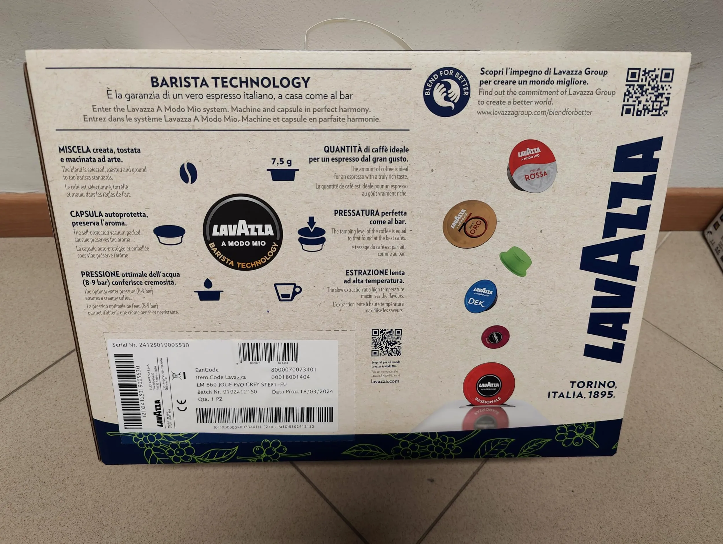 Lavazza A MODO MIO JOLIE EVO (GREY) (LM860) - Máquina de cápsulas espresso