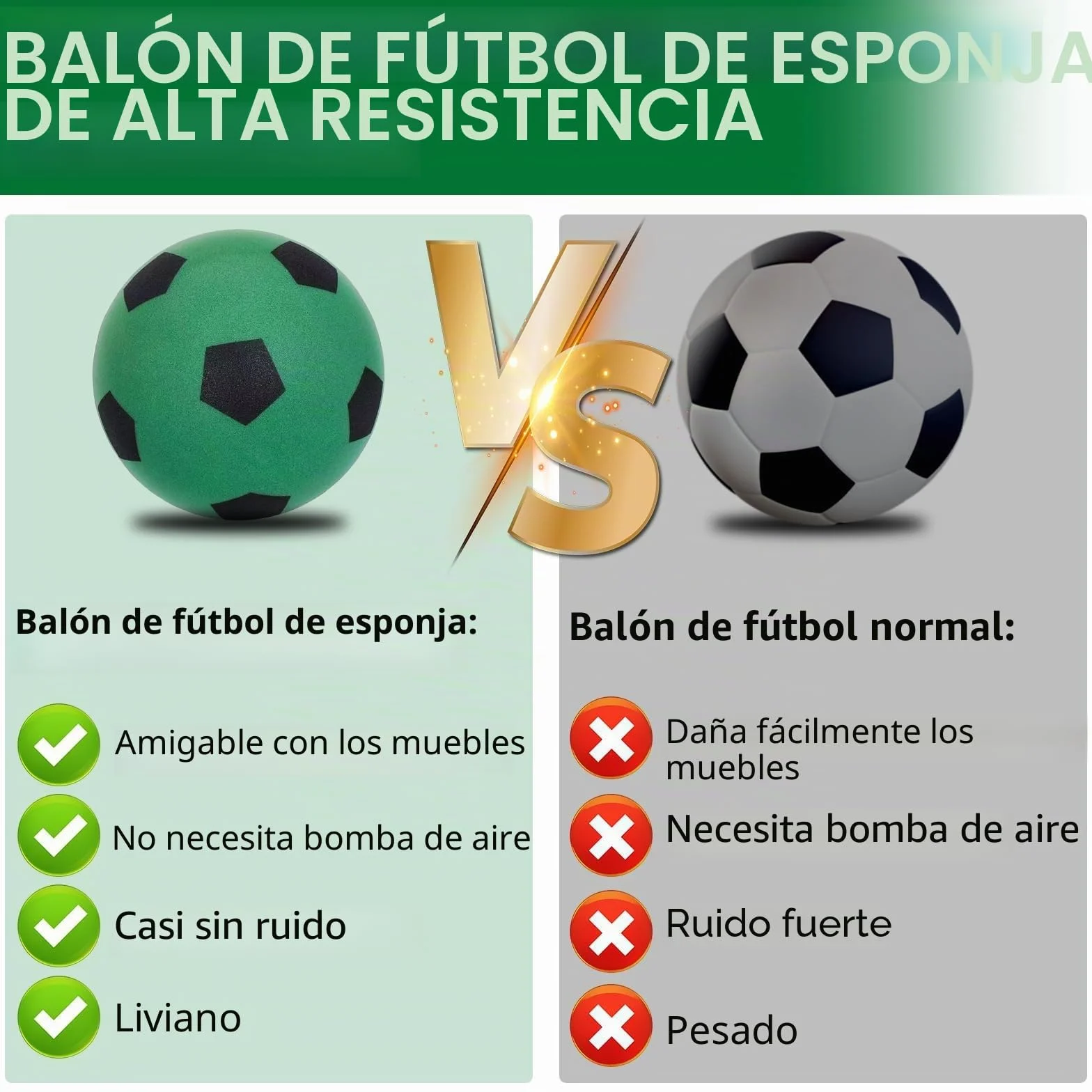 Pelota Goma Espuma 21cm Bola Tela Suave Juegos Entrenamiento Interior