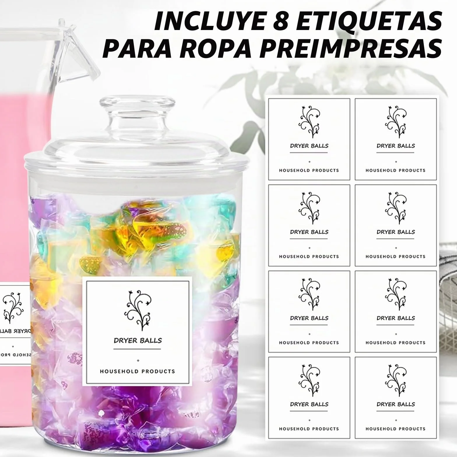 Contenedor Detergente Polvo,4 Tarros para Organización de Lavandería,Lavanderia Organizador,Pastillas Lavadora Caja de Almacenamiento de Plástico,Contenedor de Almacenamiento de Detergente en Polvo