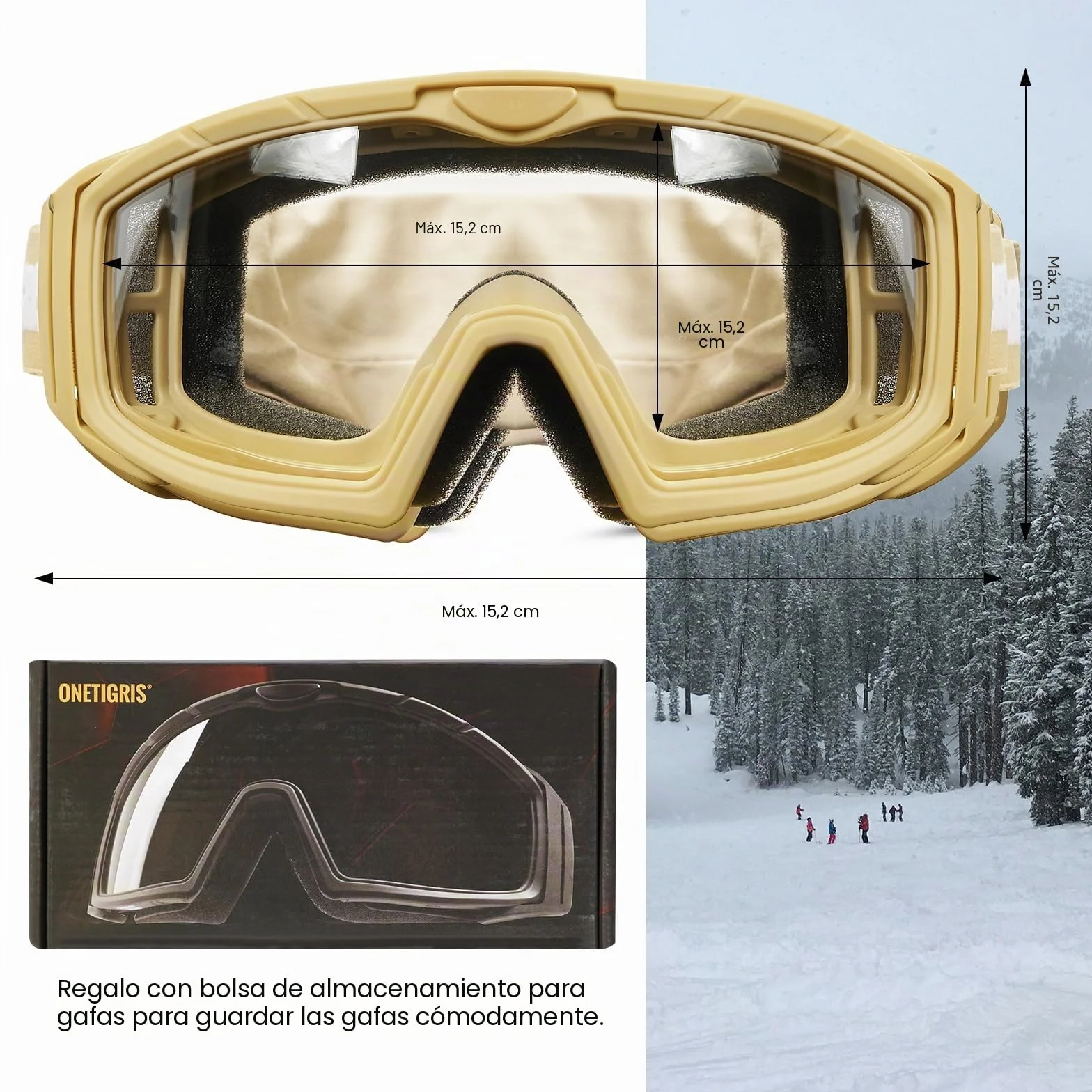 OneTigris Gafas tácticas de airsoft con 3 lentes intercambiables, gafas de caza con CE EN166 y ANSI Z87.1, gafas de airsoft para paintball, caza, CS, ciclismo, exterior