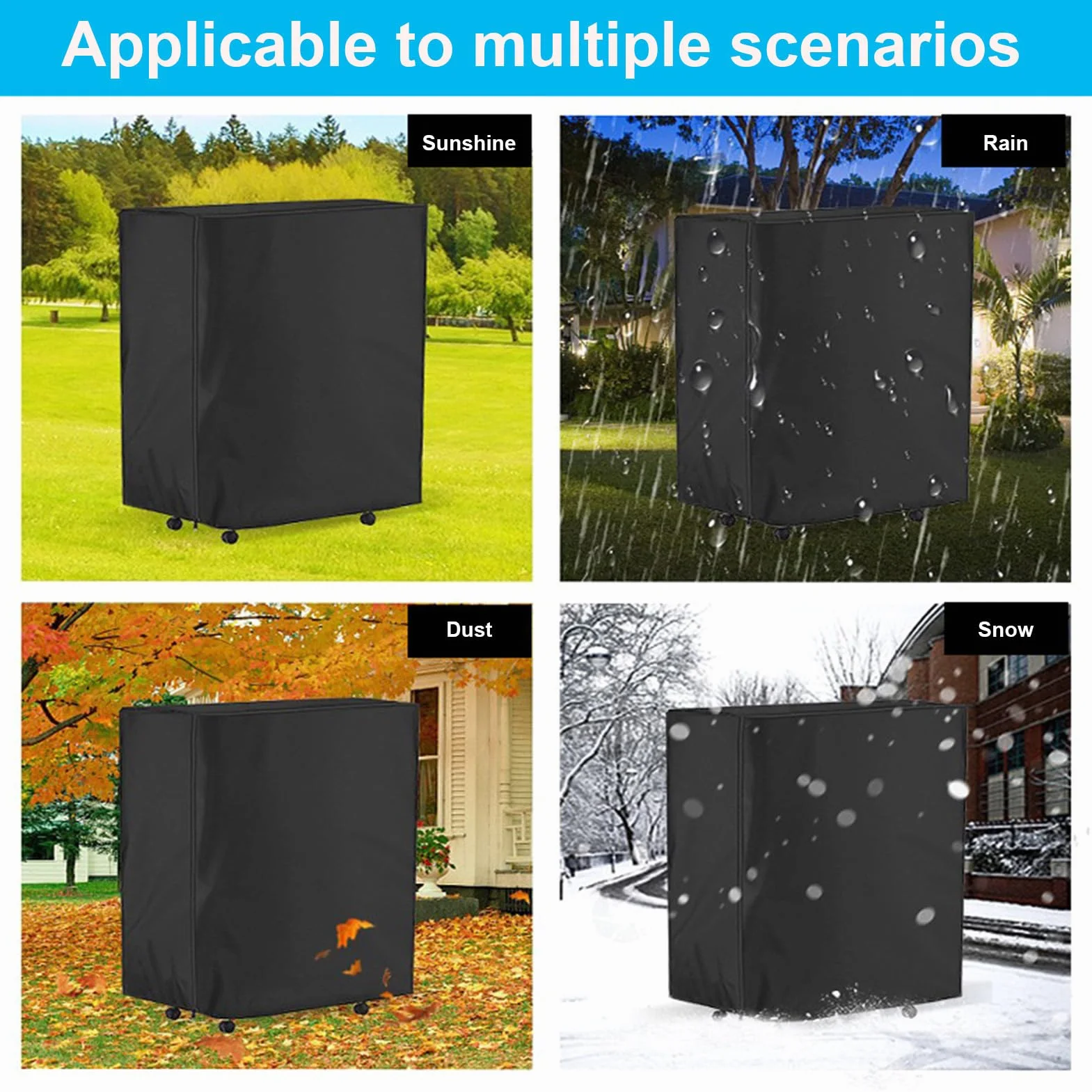 Funda protectora para cama plegable, 90 x 38 x 114 cm, funda de almacenamiento para cama plegable, tejido Oxford negro grueso y resistente a los desgarros con cremallera impermeable para