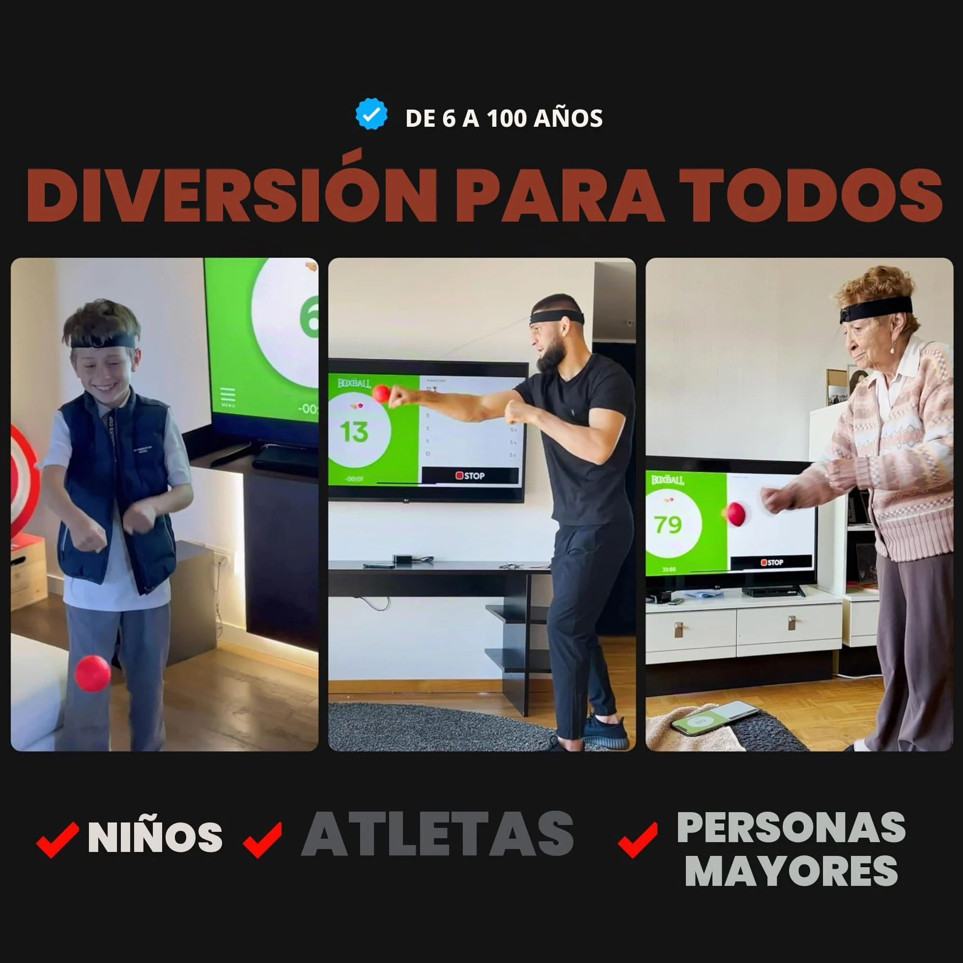 Boxbollen Original Pelota de Boxeo MMA Gear con Correa Ajustable Integración de Aplicación Boxball 1 Paquete