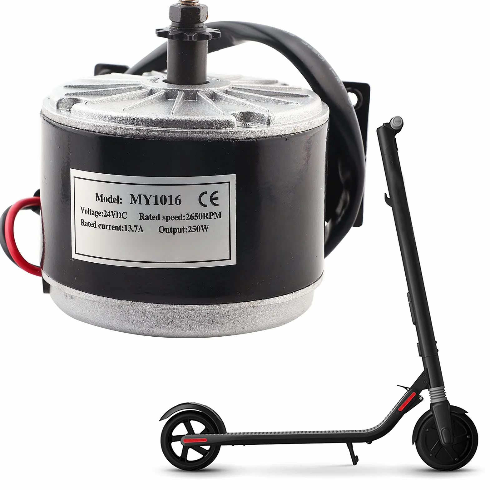 MY1016 24 V 250 W Motor Cepillo Alta Velocidad para Scooter Eléctrico Bicicleta Eléctrica