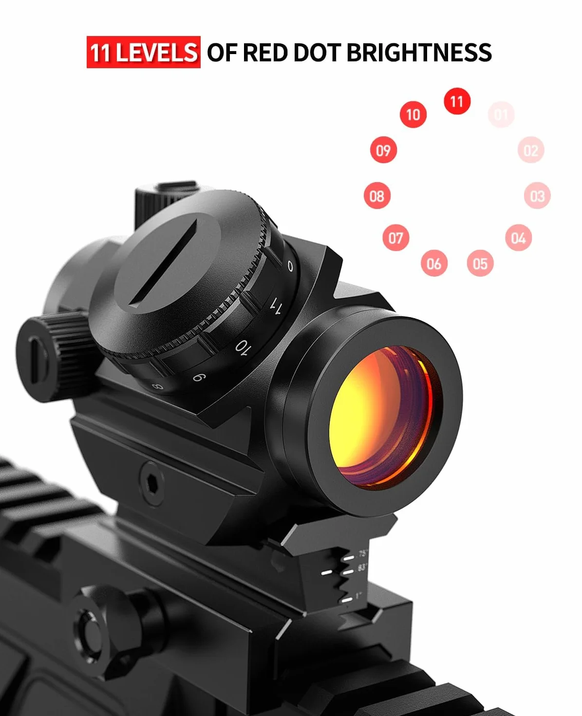 Feyachi RDS-10 Mira Punto Rojo Airsoft Deportiva