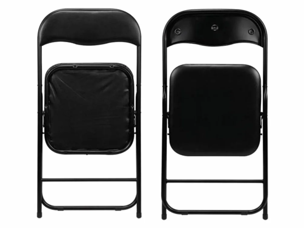 Velleman FP168B - Silla plegable, 38 x 43 x 78 cm, Negro