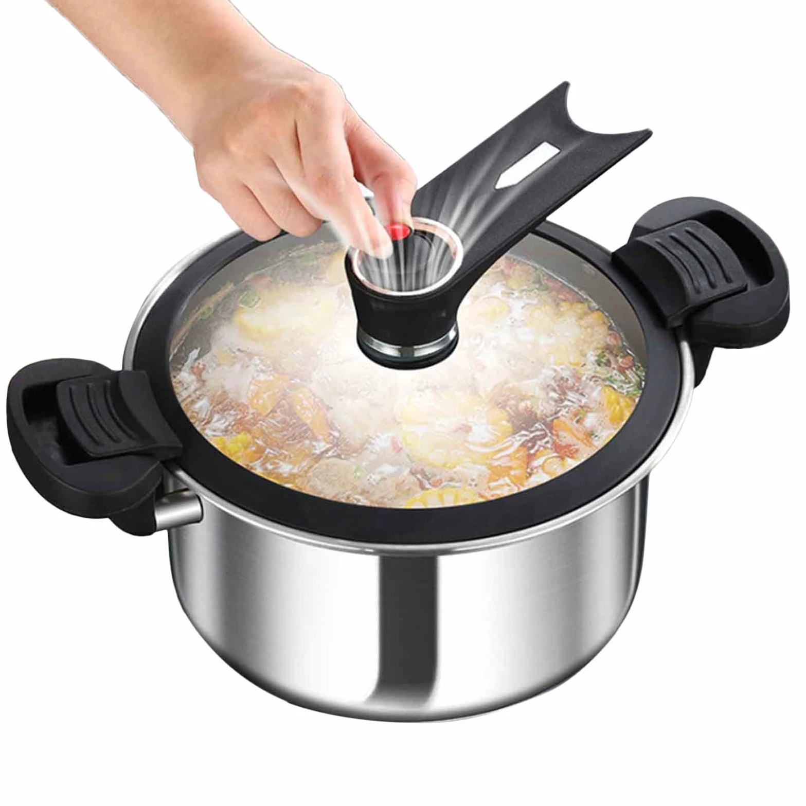 Olla A Presión Cocedor al Vapor a Presión | Cacerola Para Hervir Y Cocer Al Vapor Para Cocina Comedor Restaurante y Sopas de Cereales