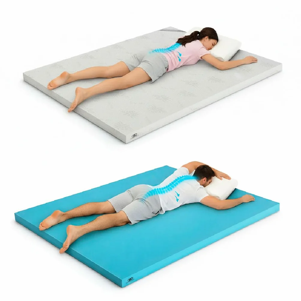 Topper Viscoelástico 90x190 Aloe Vera - Grosor 5 cm - Viscogel de Alta Densidad Memory Foam - Funda con Cremallera Extraíble y Lavable - sobre Colchon Matress Topper Colchon