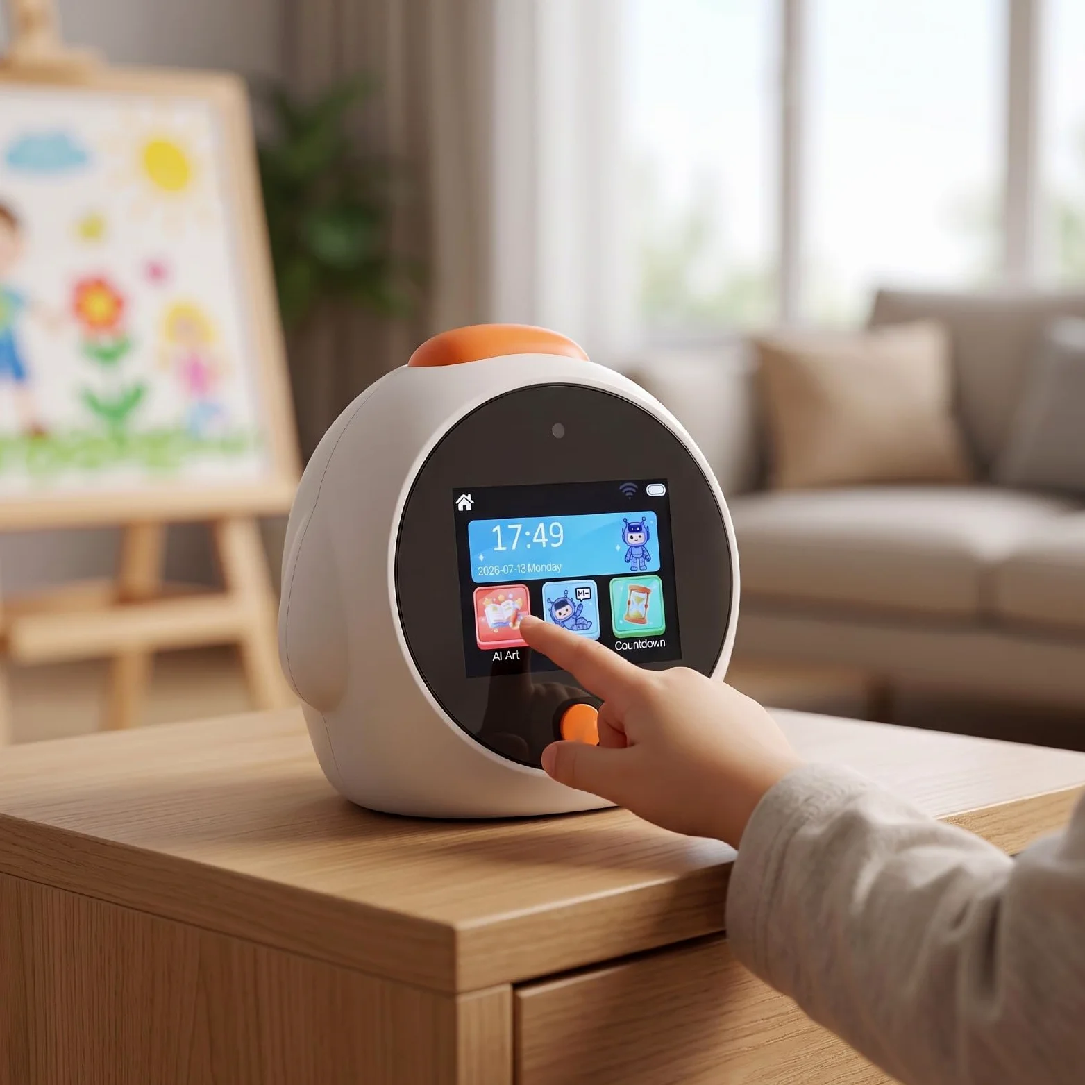 XUMIUZIY Reloj Despertador Inteligente de 2,8 Pulgadas, Robot Parlante de | Música, Clima, Videollamada, Reconocimiento de Objetos, Traducción, Entrenamiento de Enfoque, Robot Parlante por Voz con IA