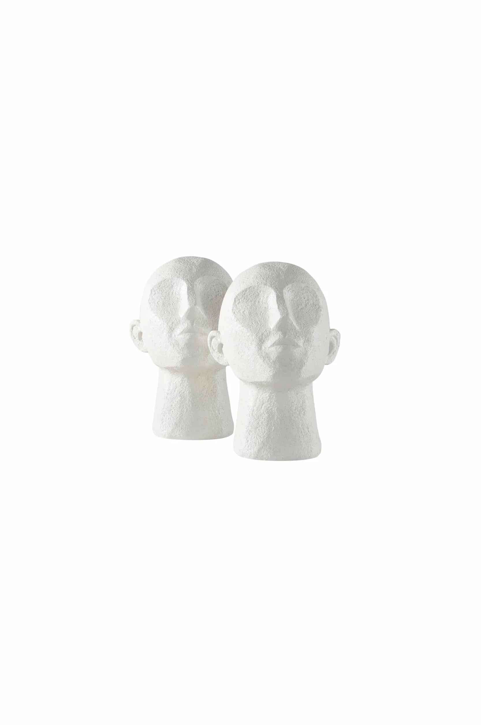 JOTEX Juego de 2 sujetalibros Decorativos Elegantes y Fuertes, Color Blanco Natural, 16 x 11 x 22,5 cm