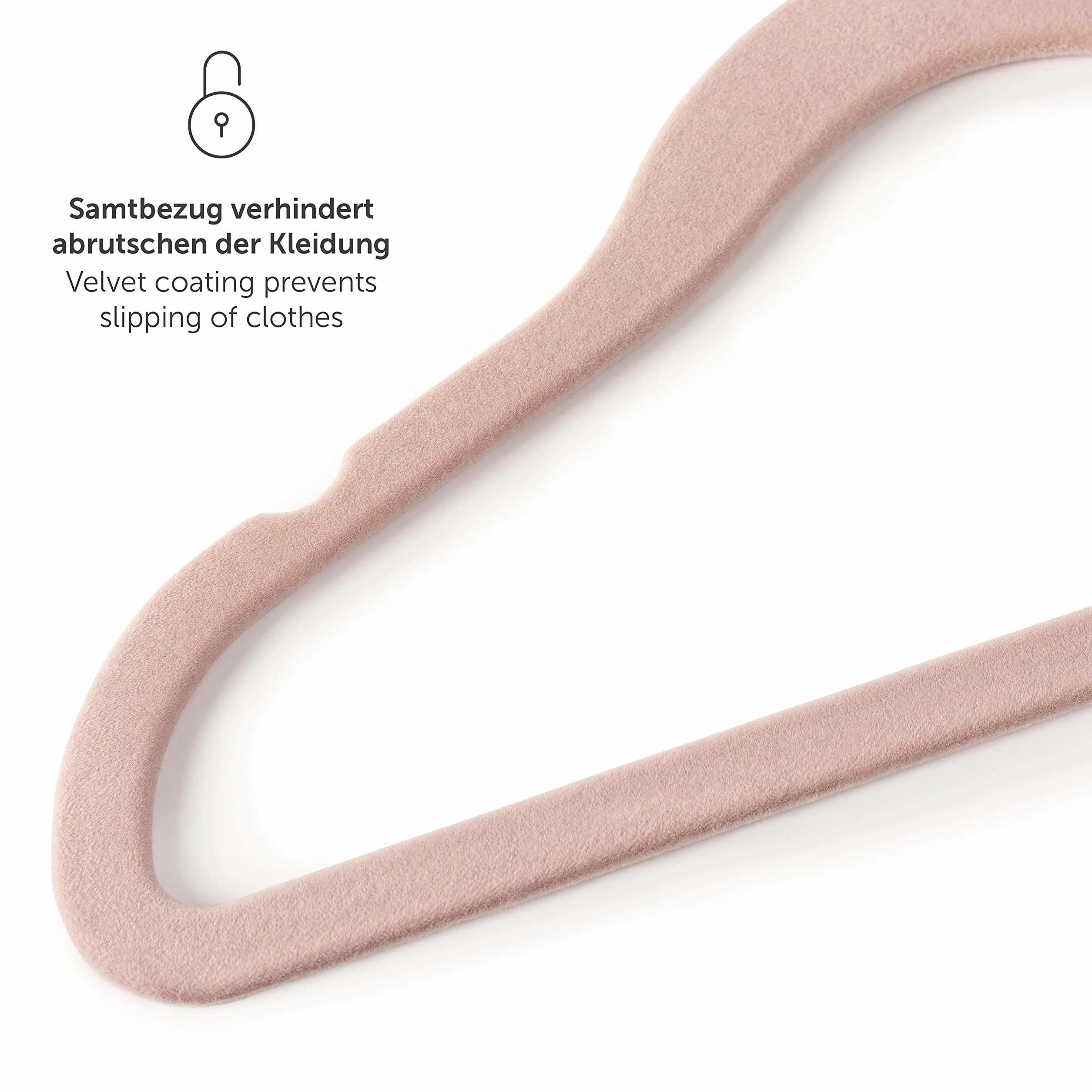 Perchas Infantiles 50 pzs de Terciopelo - Perchas Bebe Recien Nacido Ahorra Espacio - Giratorias 360° Antideslizantes Rosa