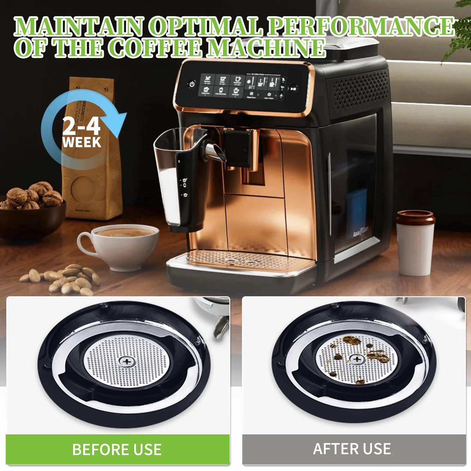Pack de 16 Comprimidos de Limpieza de 1,5g para Máquinas de Café Sage y Breville, Eliminan Residuales Internos y Portafiltros, Compatibles con Descalcificador, Fáciles de Usar y Respetuosos con el Med