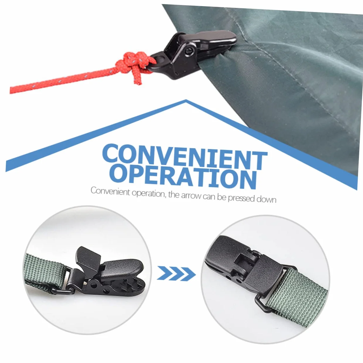 Clips para Carpas de Lona 20 Piezas Sujetadores Resistentes