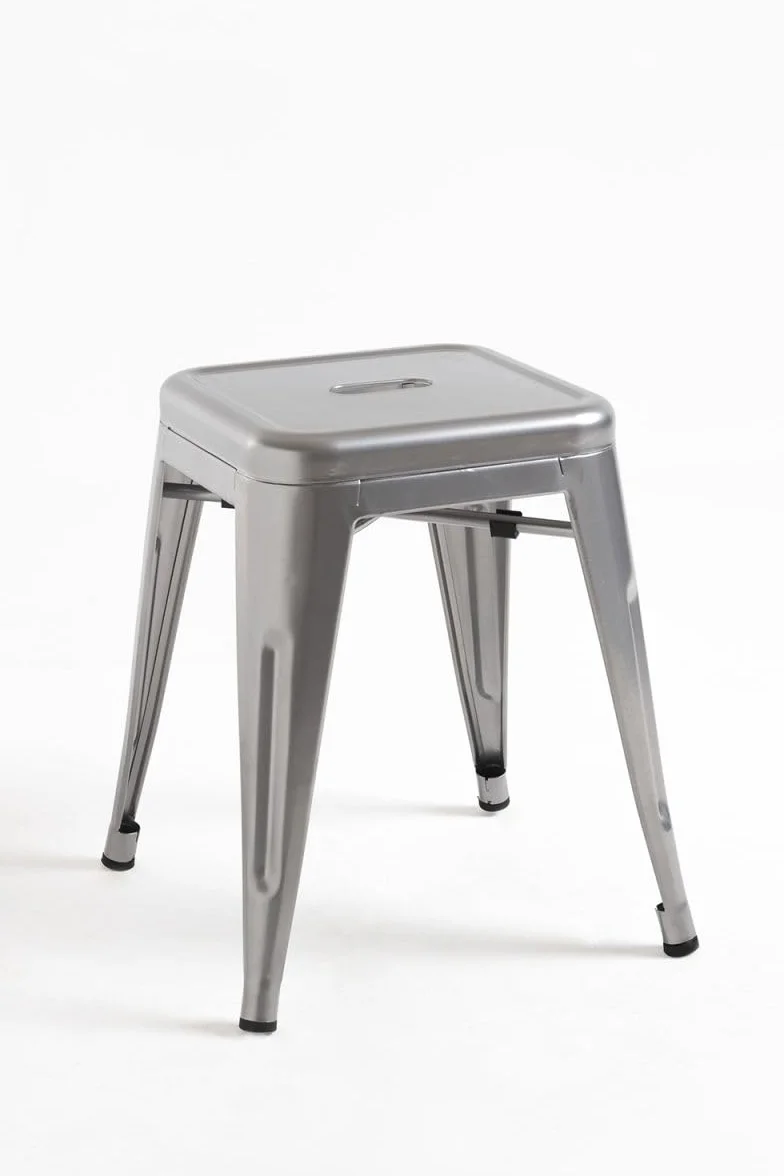 Taburete Torix Pequeño Gris Metalizado