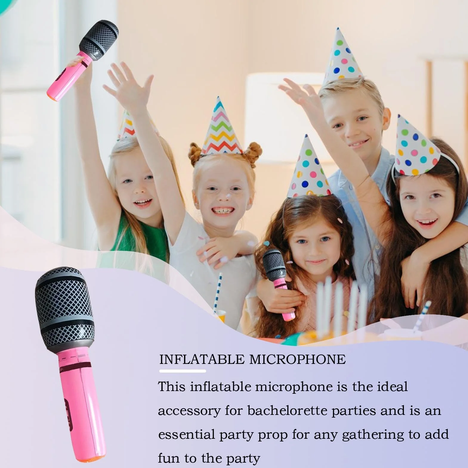 Micrófono Globo, micrófono Inflable - Variados explotan Accesorios de micrófono,Decoración de Actividades de Canto livianas para Concierto Musical