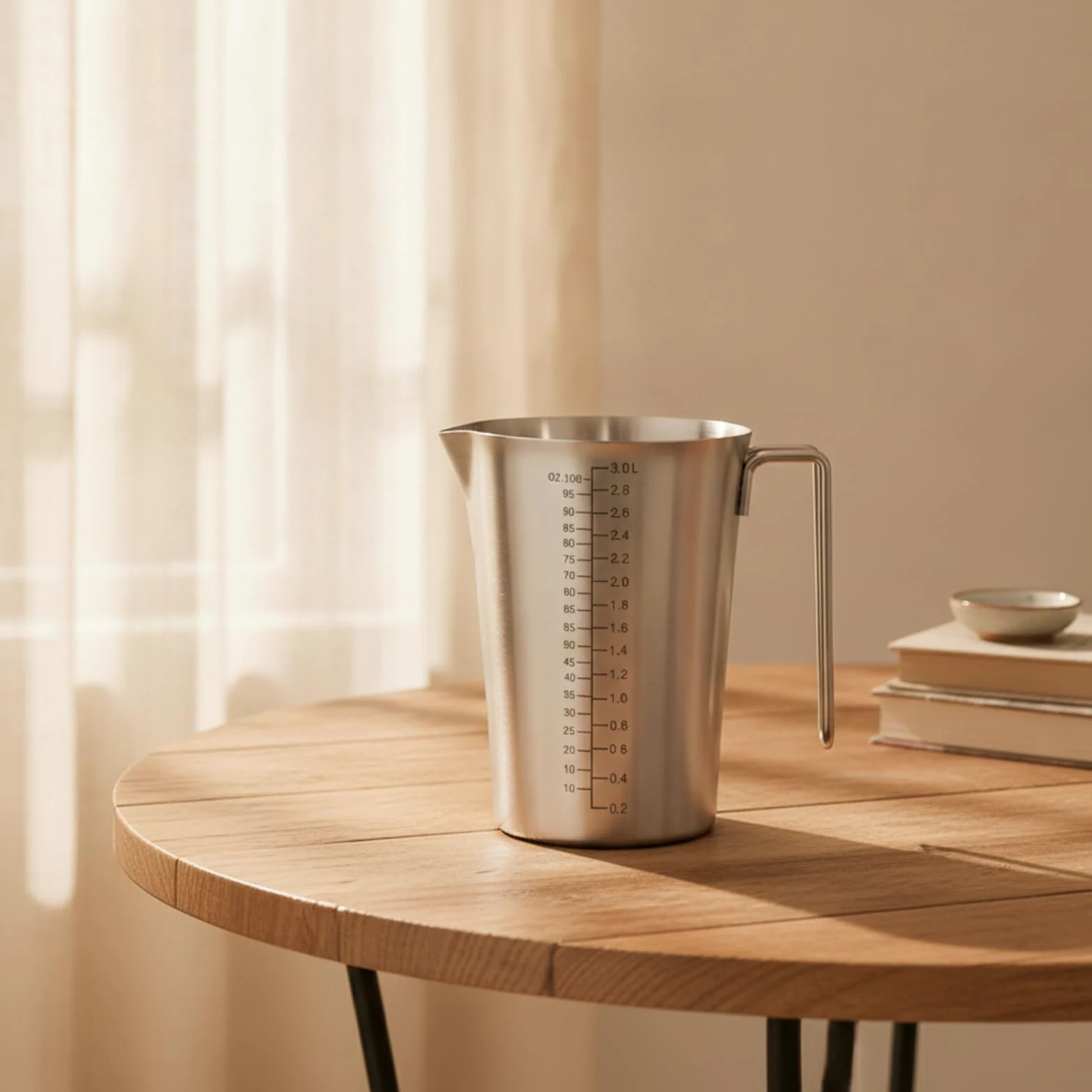 a Medidor Asa Ergonómico a Medidor Vertedor Inte Apilable Vaso Medidor Marcas Graduadas para Cafetería, 5L