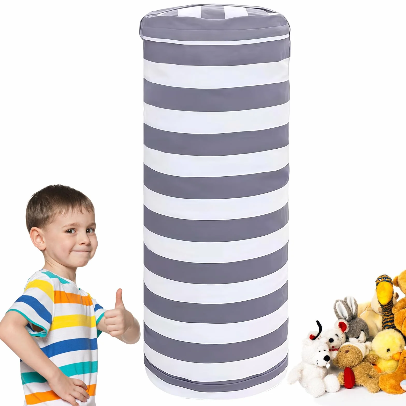 Puf multifuncional para habitación infantil: funda para puf, bolsa de almacenamiento de juguetes, puf sin relleno, puf para habitación infantil para leer y guardar juguetes (13,8 x 39,4 cm)