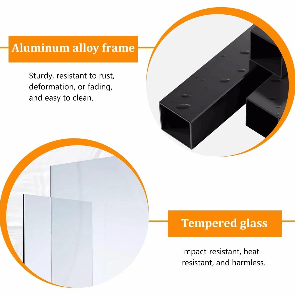 Ventana Abatible Giratoria, Ventana Redonda Giratoria Con Vidrio Templado, Ventanas De Cobertizo De Aleación De Aluminio Giratorias 360 Para Baño, Dormitorio, Sala Estar(Black+transparent,70cm/27.5in)