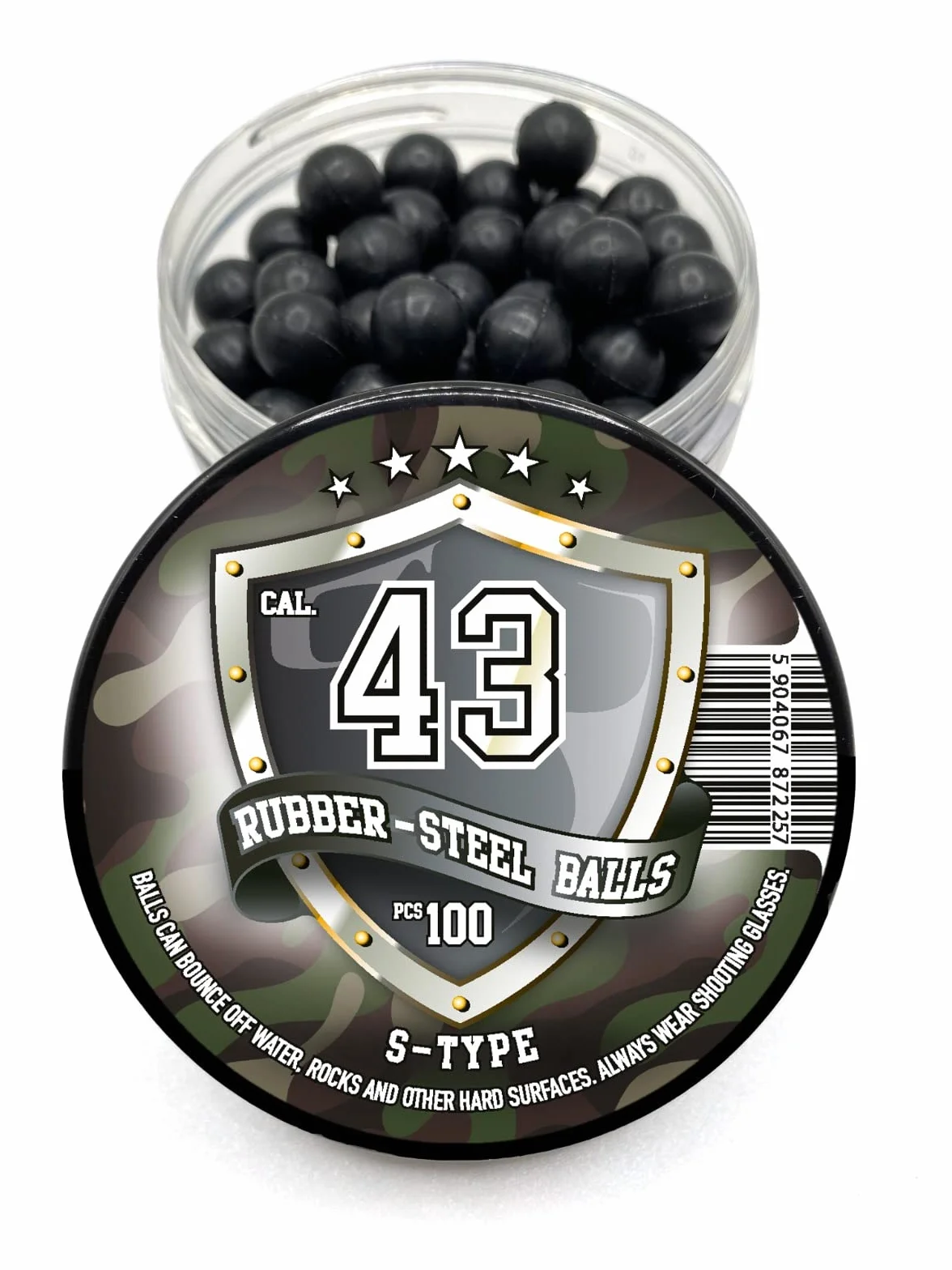 SSR 100 Rubber Balls Self Home Defense 43 Caliber