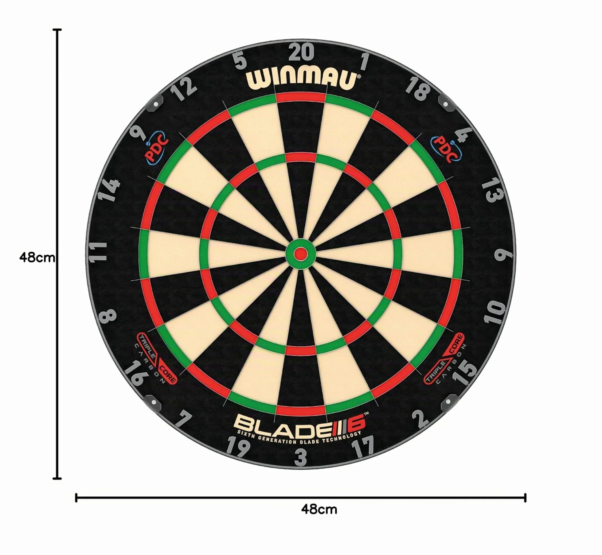 WINMAU Blade 6 Series Professional Bristle Dartboard