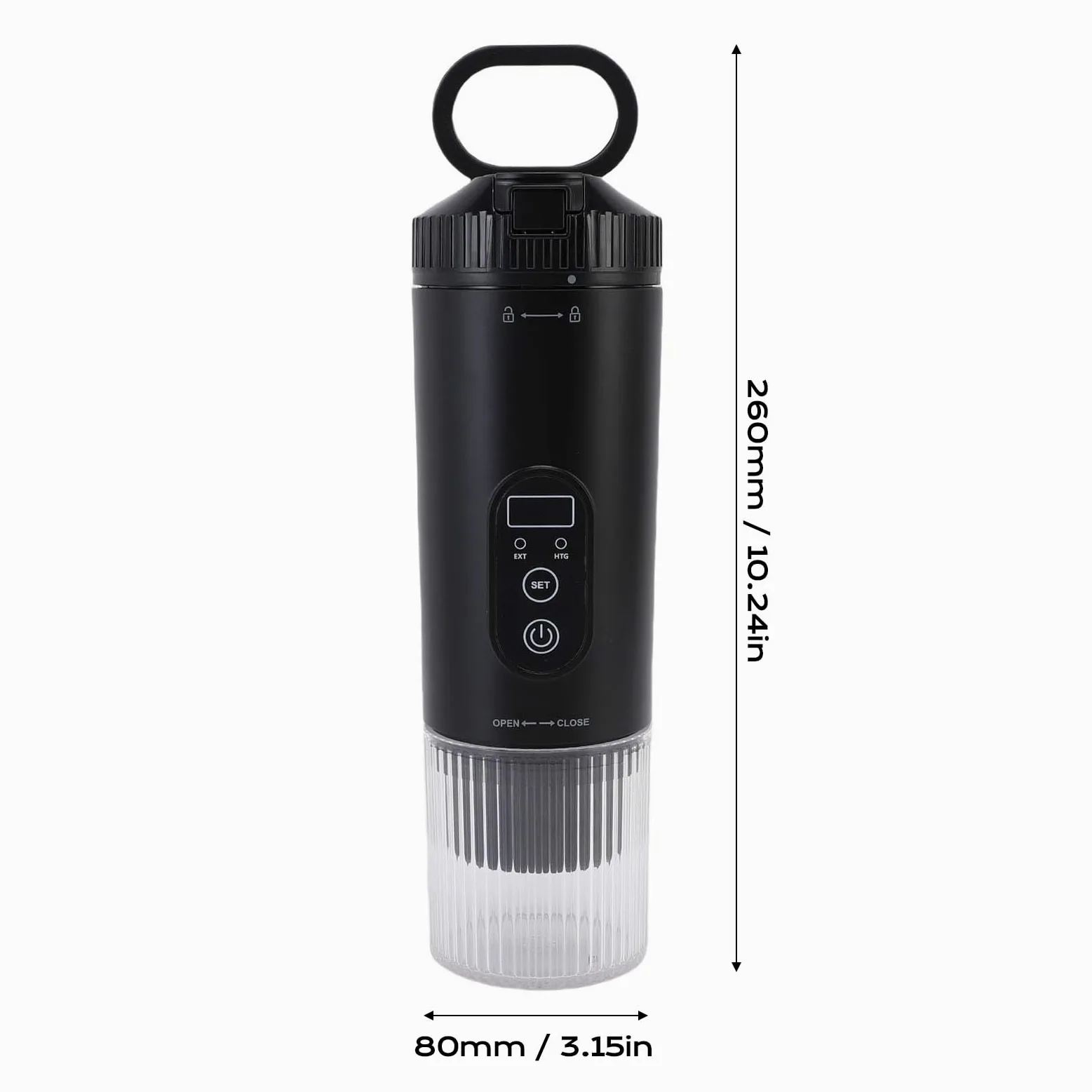 Cafetera Espresso Portátil, Cafetera a Presión de 21 Bares con Carga Tipo C y Batería de 7800mAh, para Cápsulas DolceGusto y Café Molido, para Viajes Camping Oficina (BLACK)