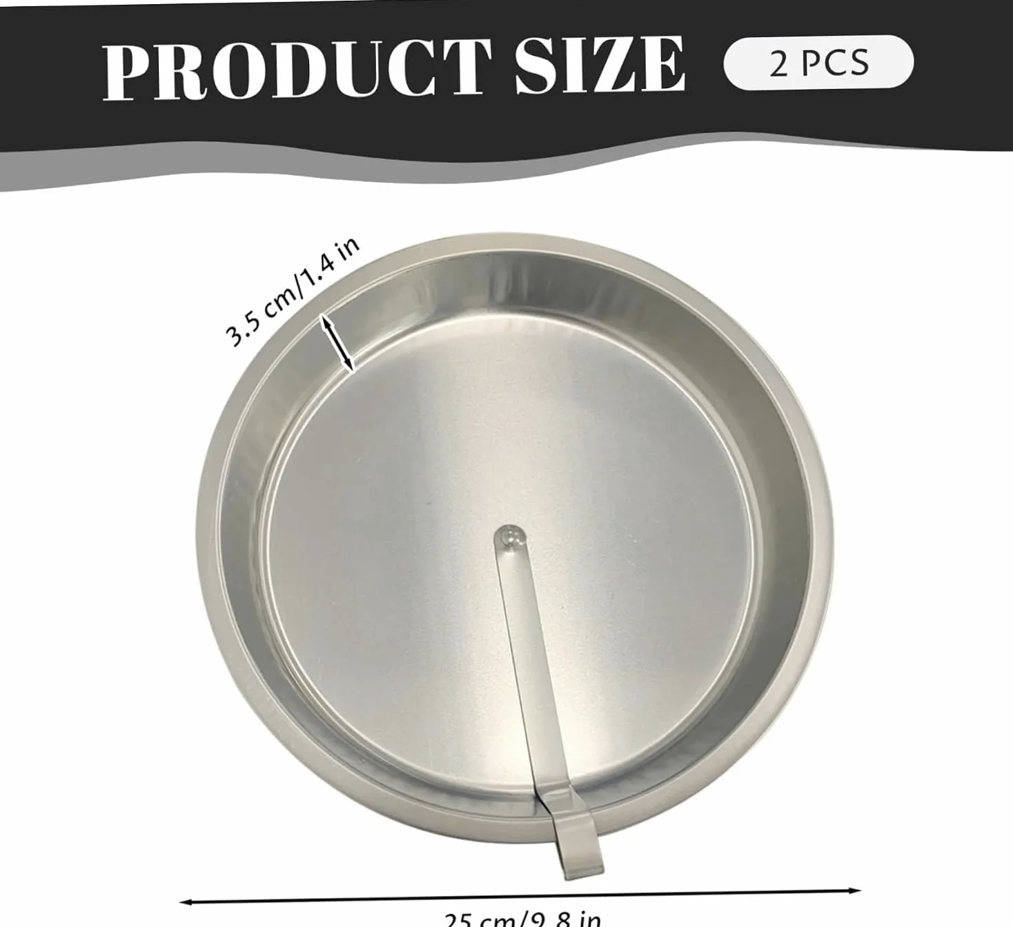 Paquete De 2 Moldes Redondos para Pasteles De 25 Cm (10 Pulgadas), De Hojalata Resistente, Antiadherentes Y Fáciles De Desmoldar, con Cuchilla Giratoria Incorporada para Pasteles