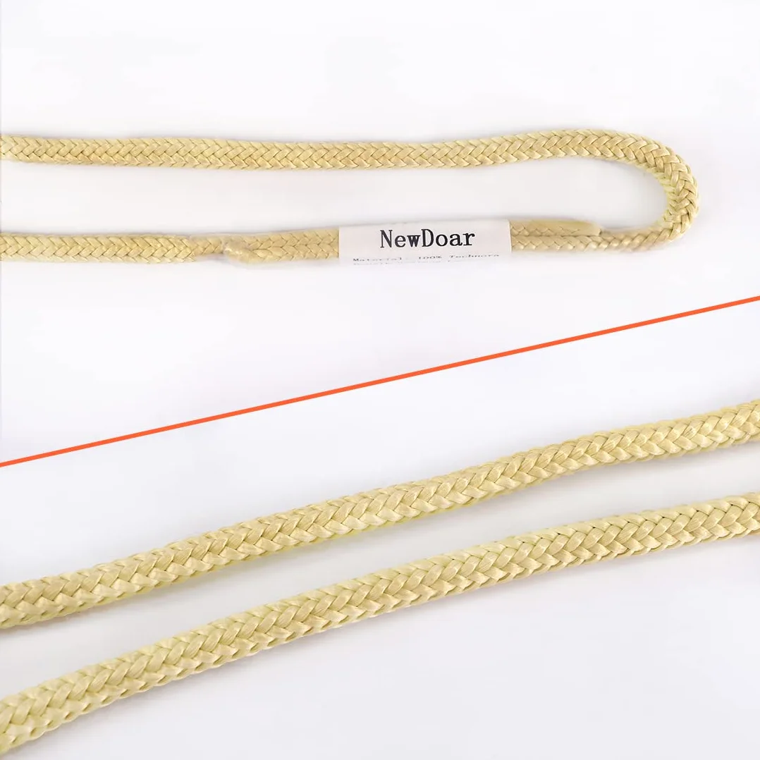 Enganche de fricción trenzado 100% Kevlar 5620 MBS cuerda de arborista Prusik resistente a la abrasión llama hamacas de rescate alta resistencia