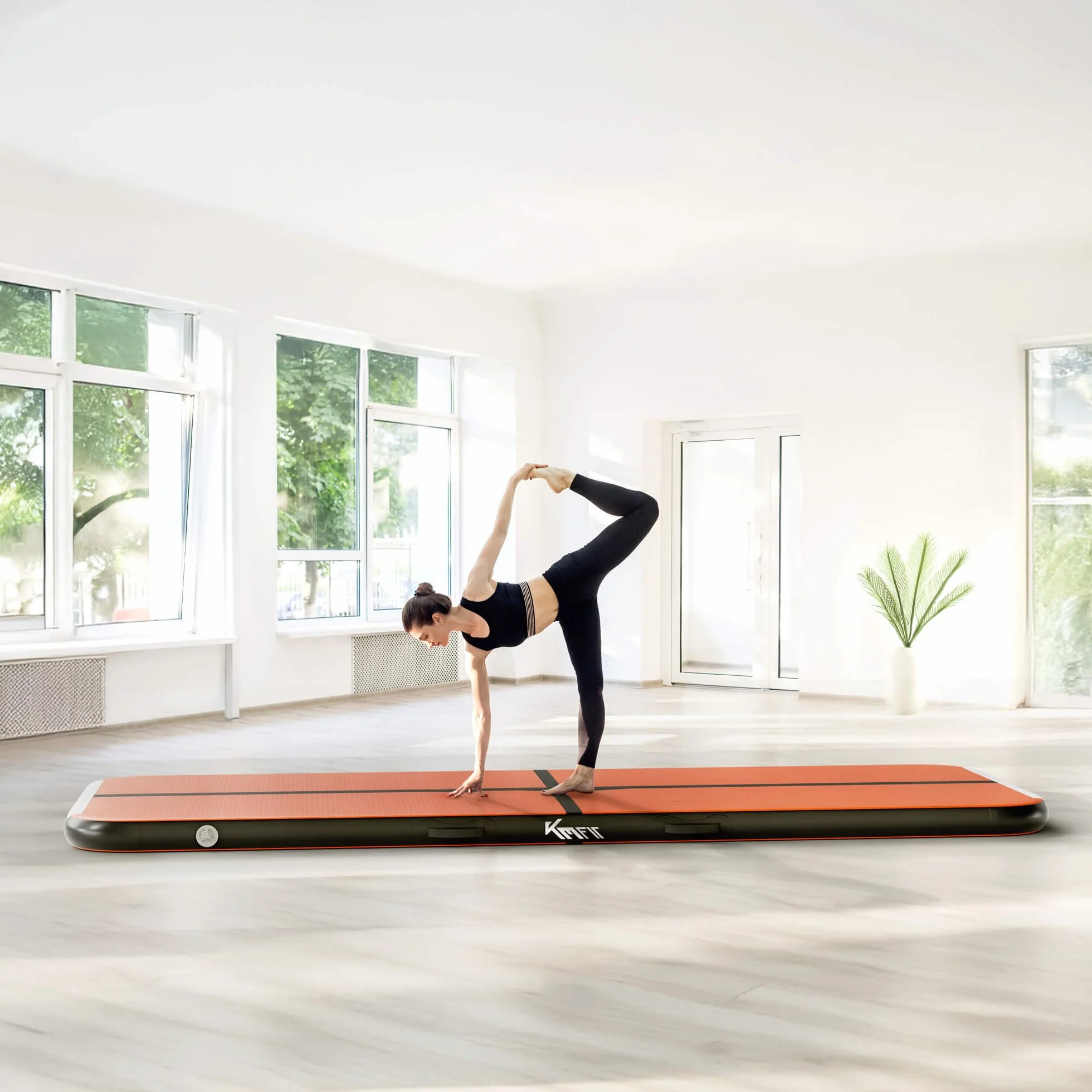 Colchoneta hinchable Airtrack 4m esterilla fitness inflable UV resistente con bomba y parches