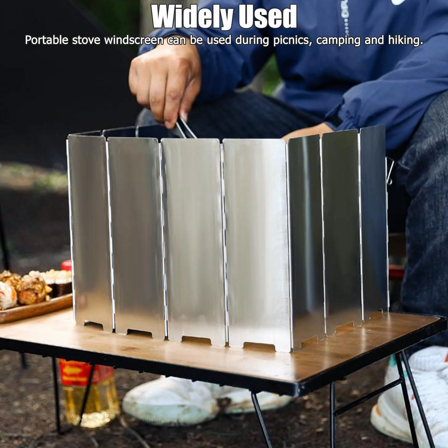 Cortavientos Plegable Cocina Camping Gas Accesorios Portátil