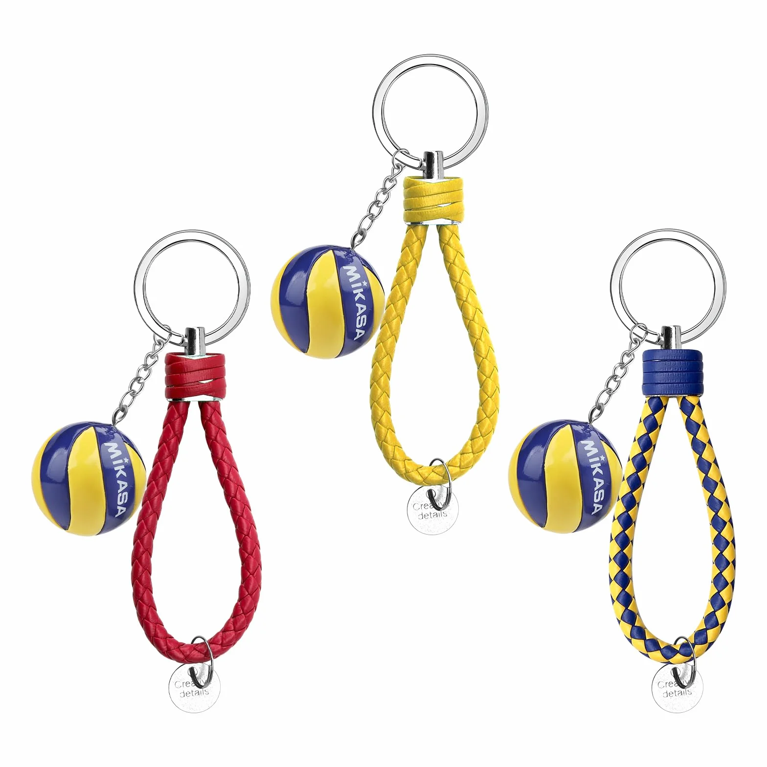 APOMOONS 3 Pcs Llavero Voleibol, Llaveros Deportivos para Escuela Carnaval Recompensa