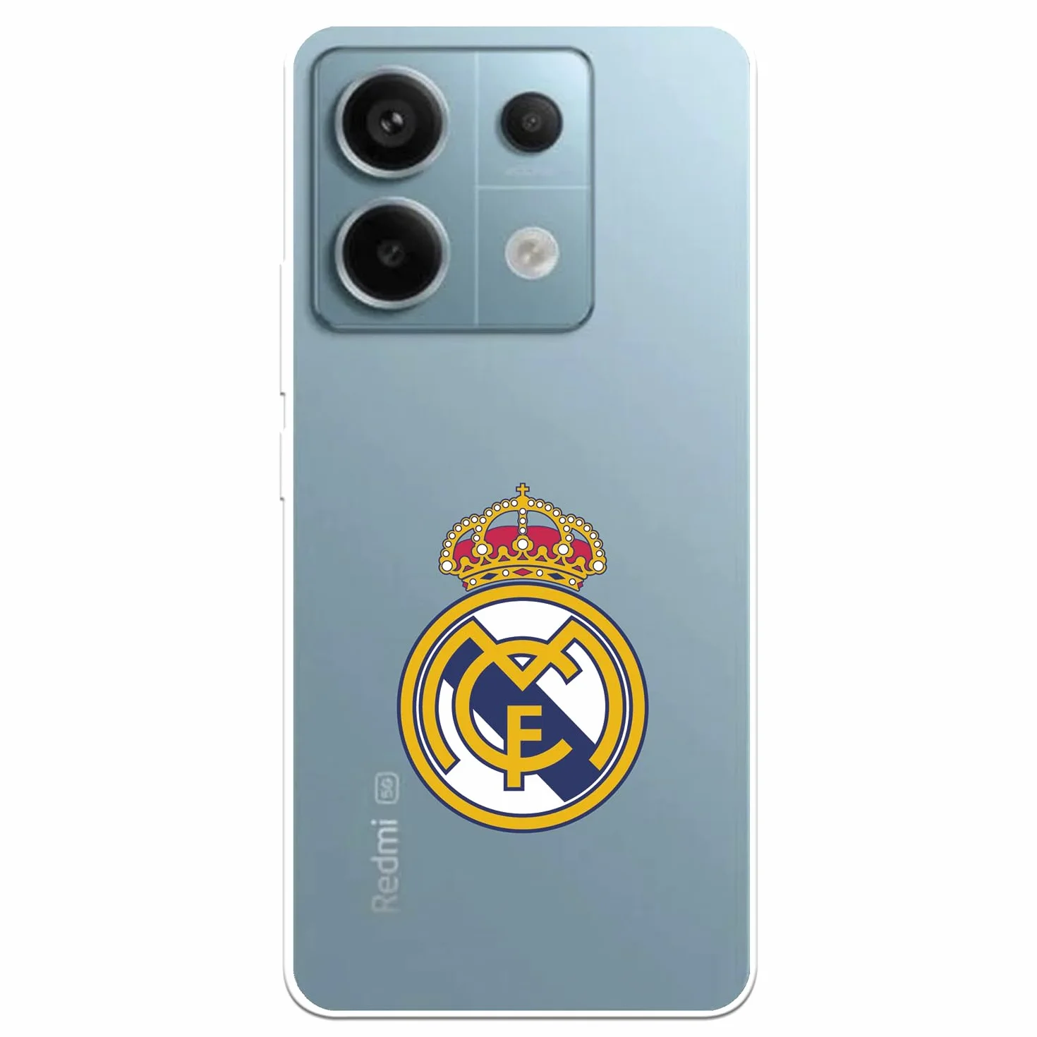 Funda para Xiaomi Redmi Note 13 5G Real Madrid Escudo Transparente Silicona Oficial