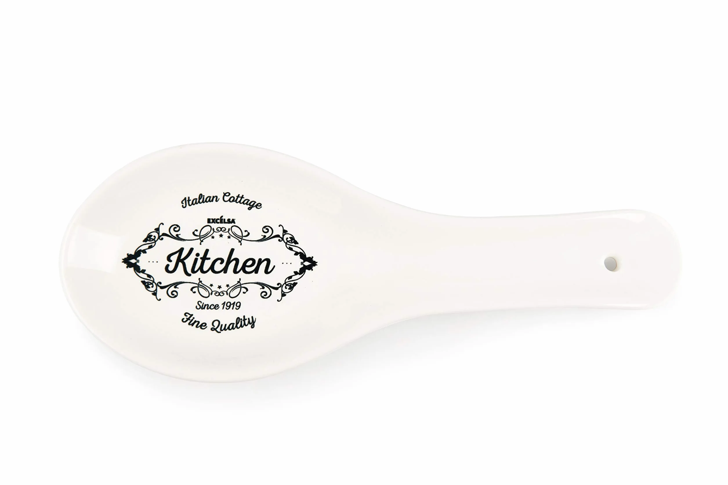 Excelsa Fine Quality - Soporte para cucharón, cerámica, blanco