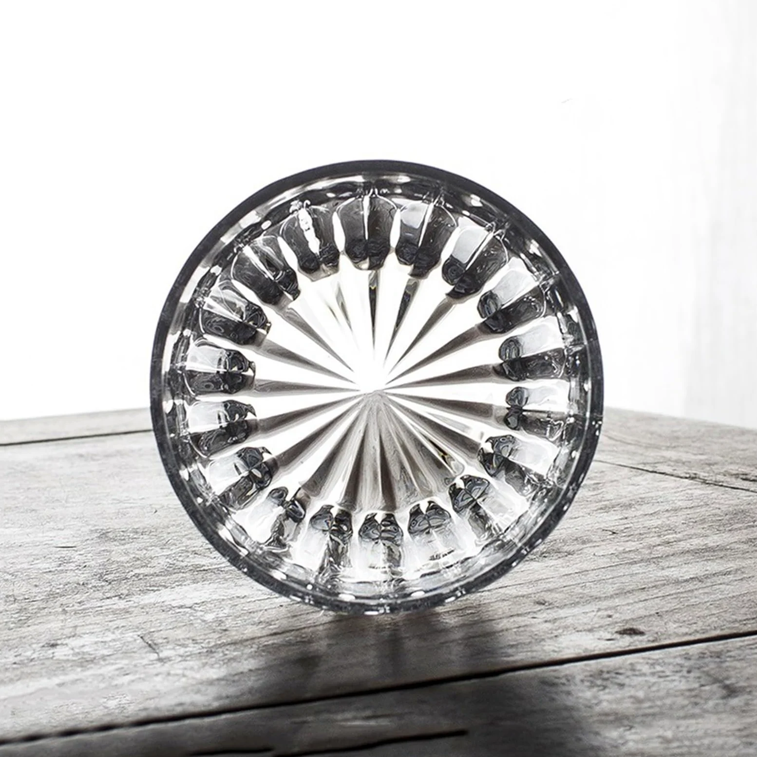 vaso de agua Tazas de vidrio talladas con rayas vintage, vasos transparentes sin plomo, 285/355 ml(Pequeño)