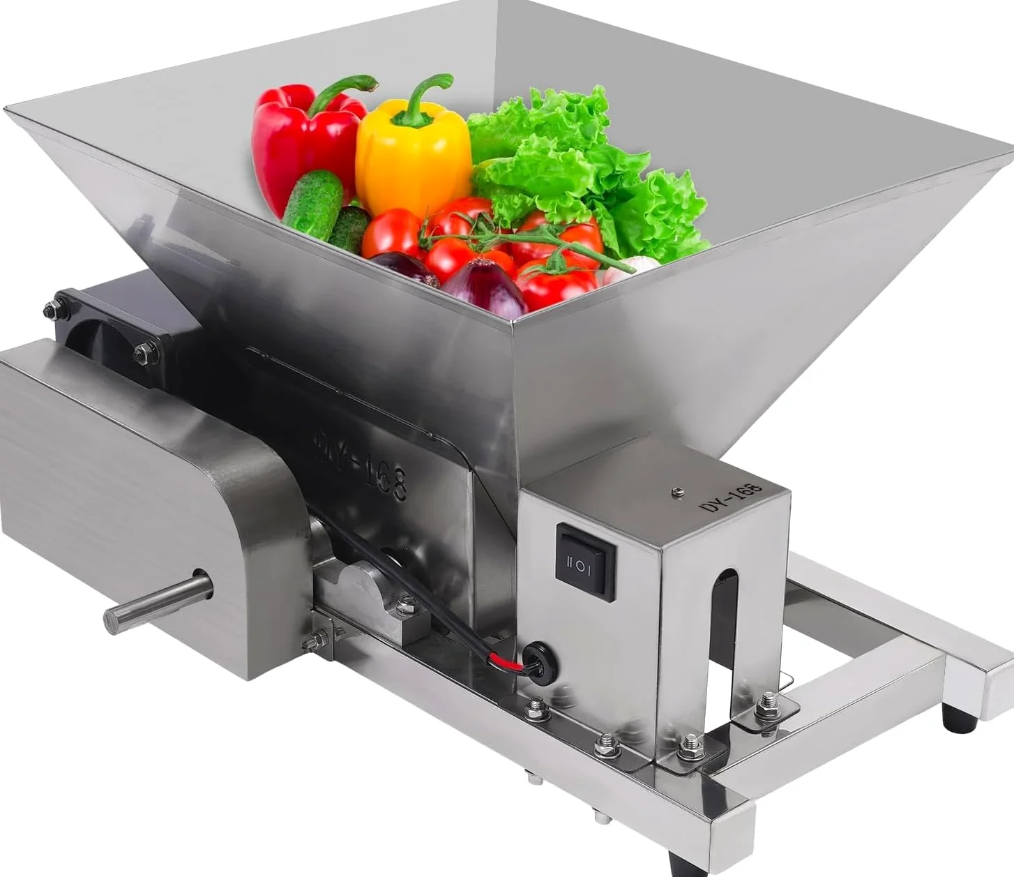 Molinillo de frutas eléctrico 4L, trituradora de frutas de acero inoxidable, trituradora de manzanas y bayas para sidra, vino de frutas, salsa, pan y azúcar marrón
