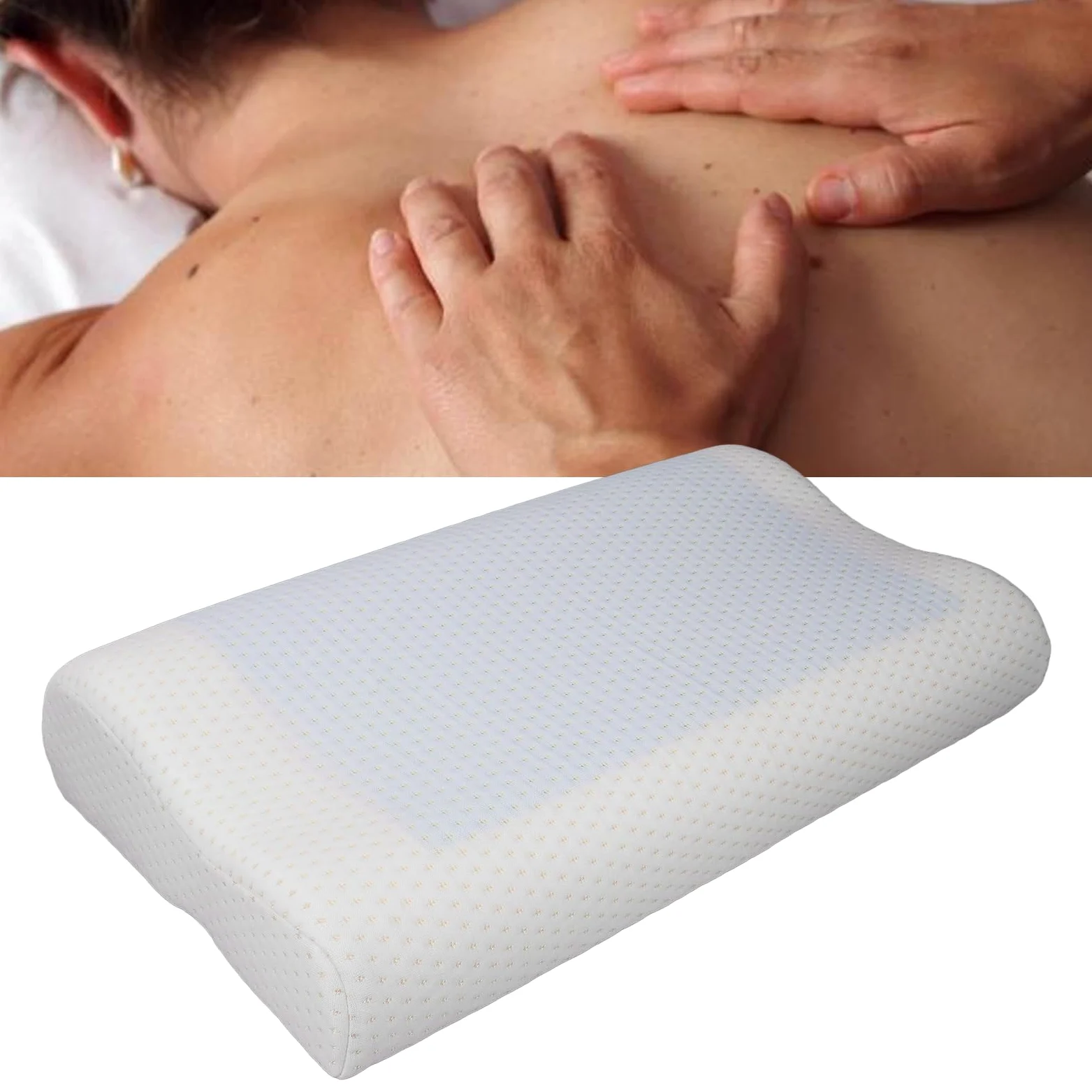 Sonew Almohadas de Apoyo para el Cuello para Dormir, Gel Refrescante, Almohada de Espuma Viscoelástica, Diseño Ergonómico Ondulado, Almohada Cervical para el Hogar y Salón de
