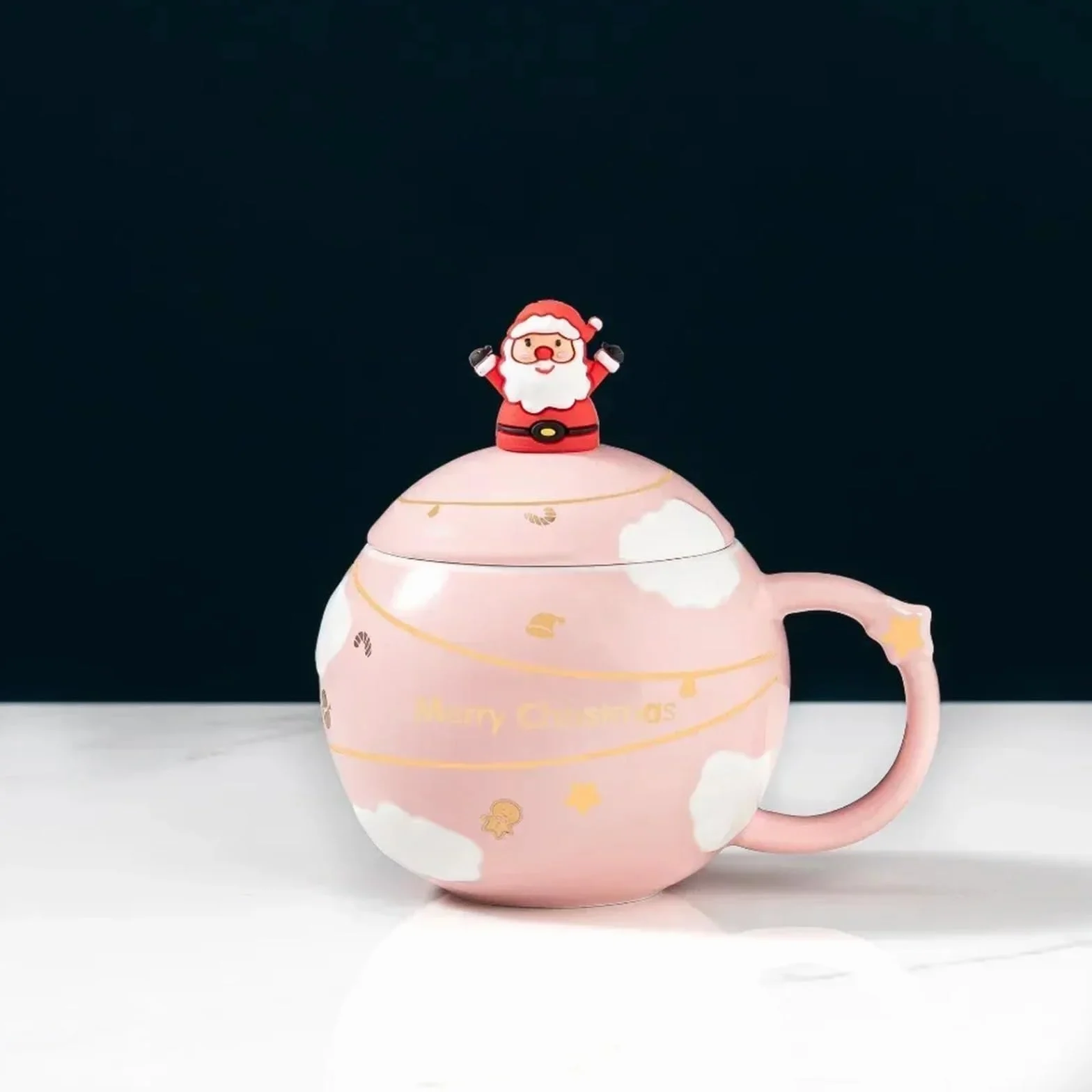 Taza de cerámica con tapa, 2 uds., café, té de la leche, desayuno, dibujos animados, cumpleaños, amigo, familia, hogar, oficina, beber, 400ml Para Boda(Green Red)