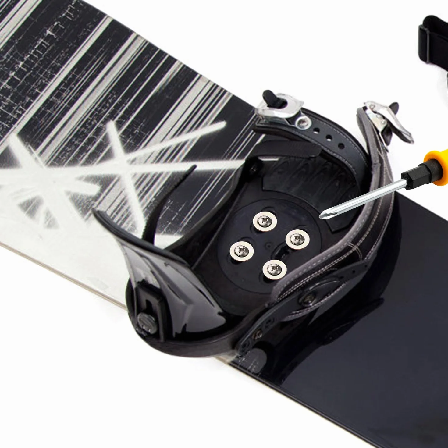 Tornillos para Fijación de Snowboard, Acero Inoxidable, Arandelas Antideslizantes con Destornillador