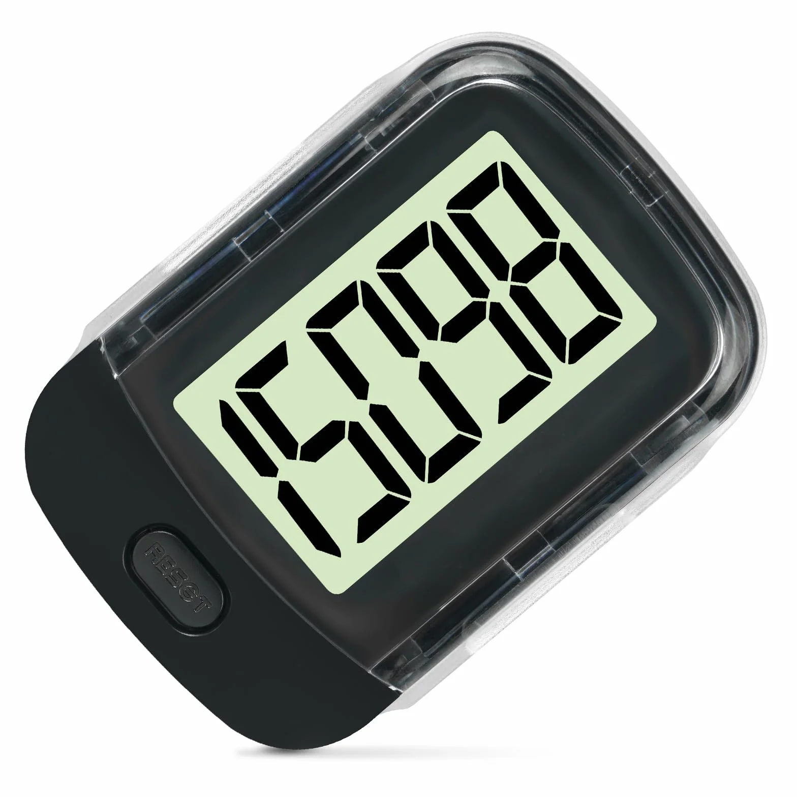 Flintronic 3D Active Podómetro con Clip y Cordón, Pantalla Grande, Electrónico para Ancianos Niños