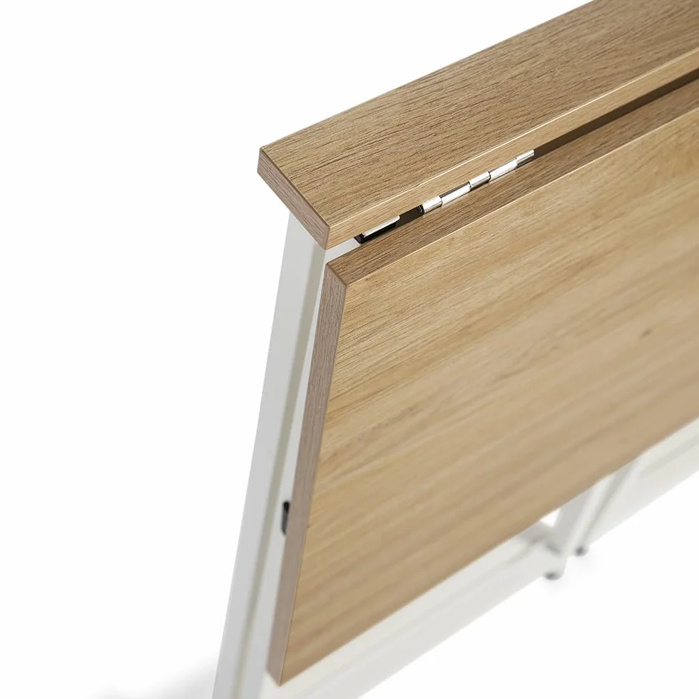 DUPI Escritorio Plegable Utility 80x50x72 cm – Mesa de Ordenador y Estudio para Oficina en Casa, Multifuncional con Estructura Metálica (Taupe)