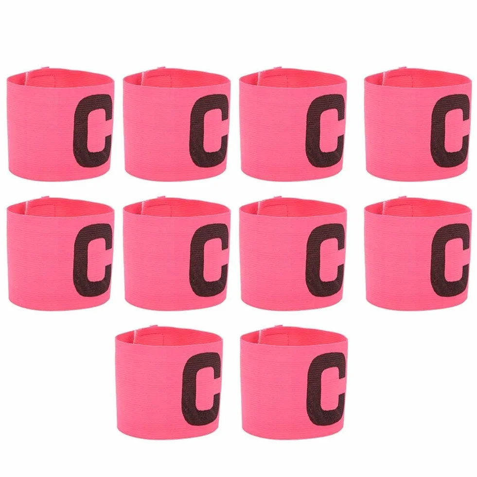 Brazalete de capitán de fútbol, 10 Uds., Bandas Ajustables de Nailon para Jugadores de Baloncesto