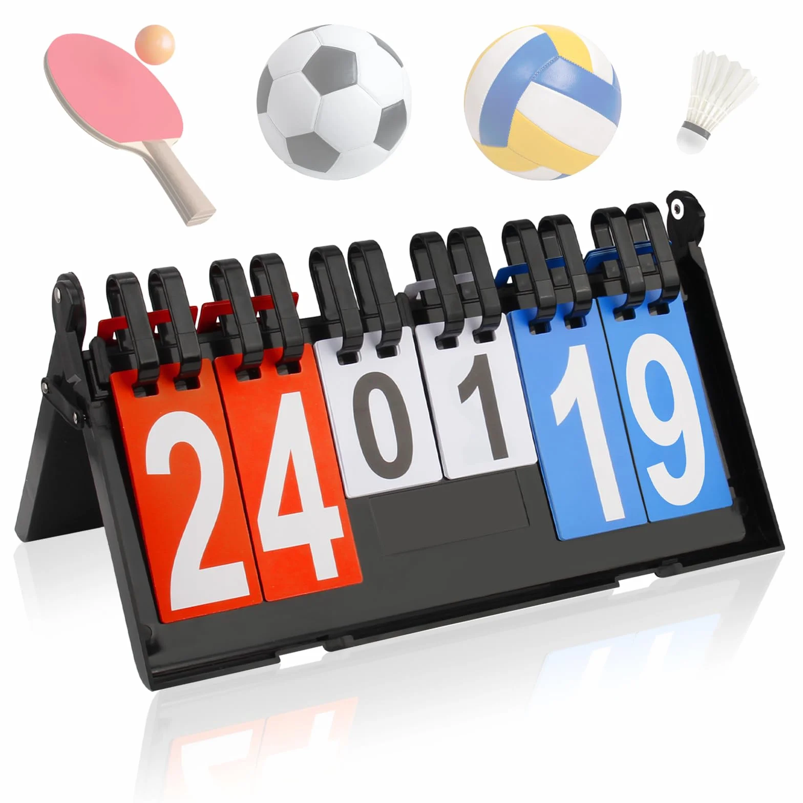 Marcador de Puntuación Deportivo Portátil de 6 Dígitos para Tenis de Mesa, Baloncesto