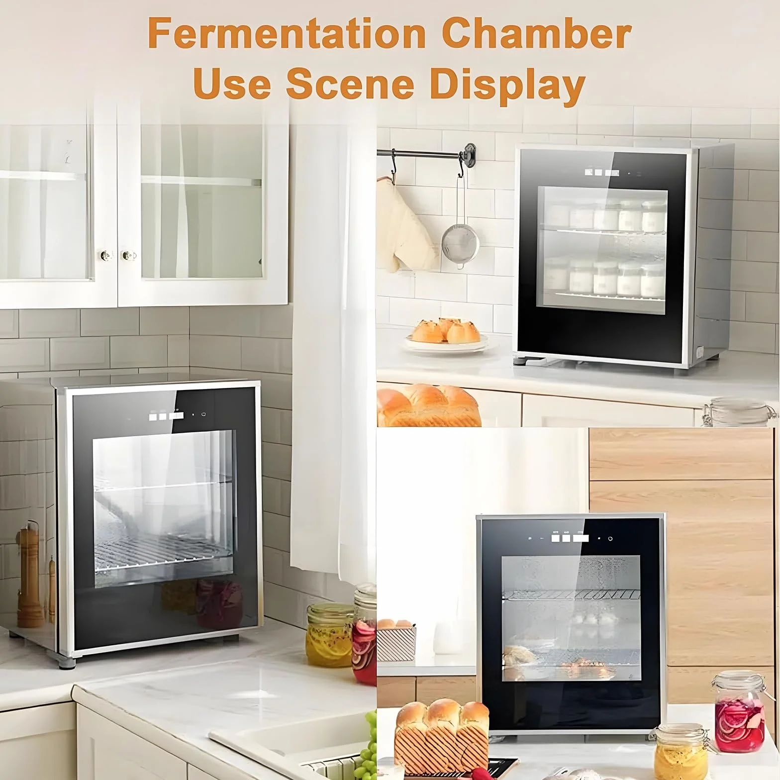 Fermentadora eléctrica de Masa de 40 L, para Cocina, Yogur, Pan y fermentación (20-50 °C) con Control de Humedad y Temperatura, de Alta eficiencia para Uso doméstico