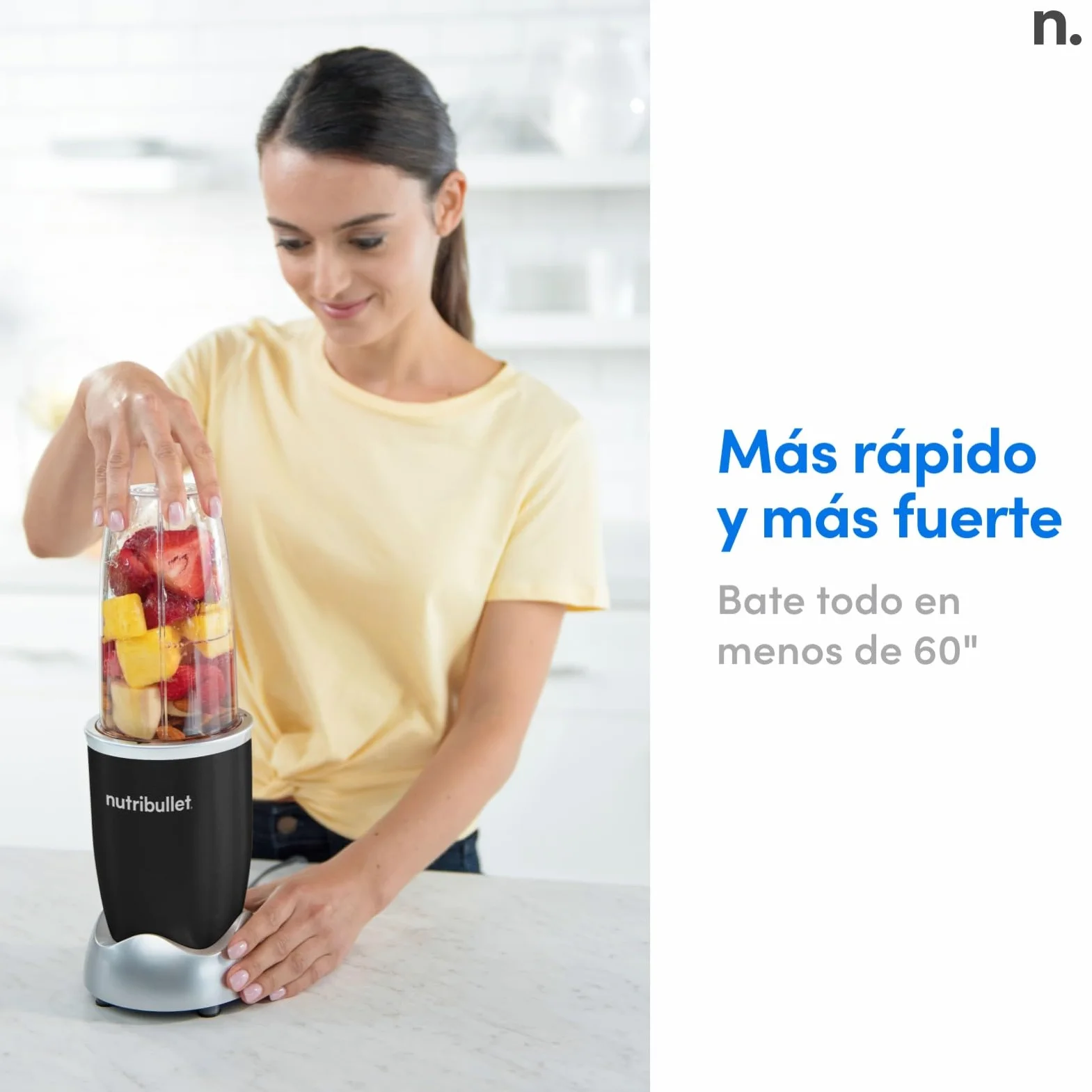 nutribullet Pro 900 Watt, batidora personal, batidora multifuncional, vaso de 700ml, NB904RG