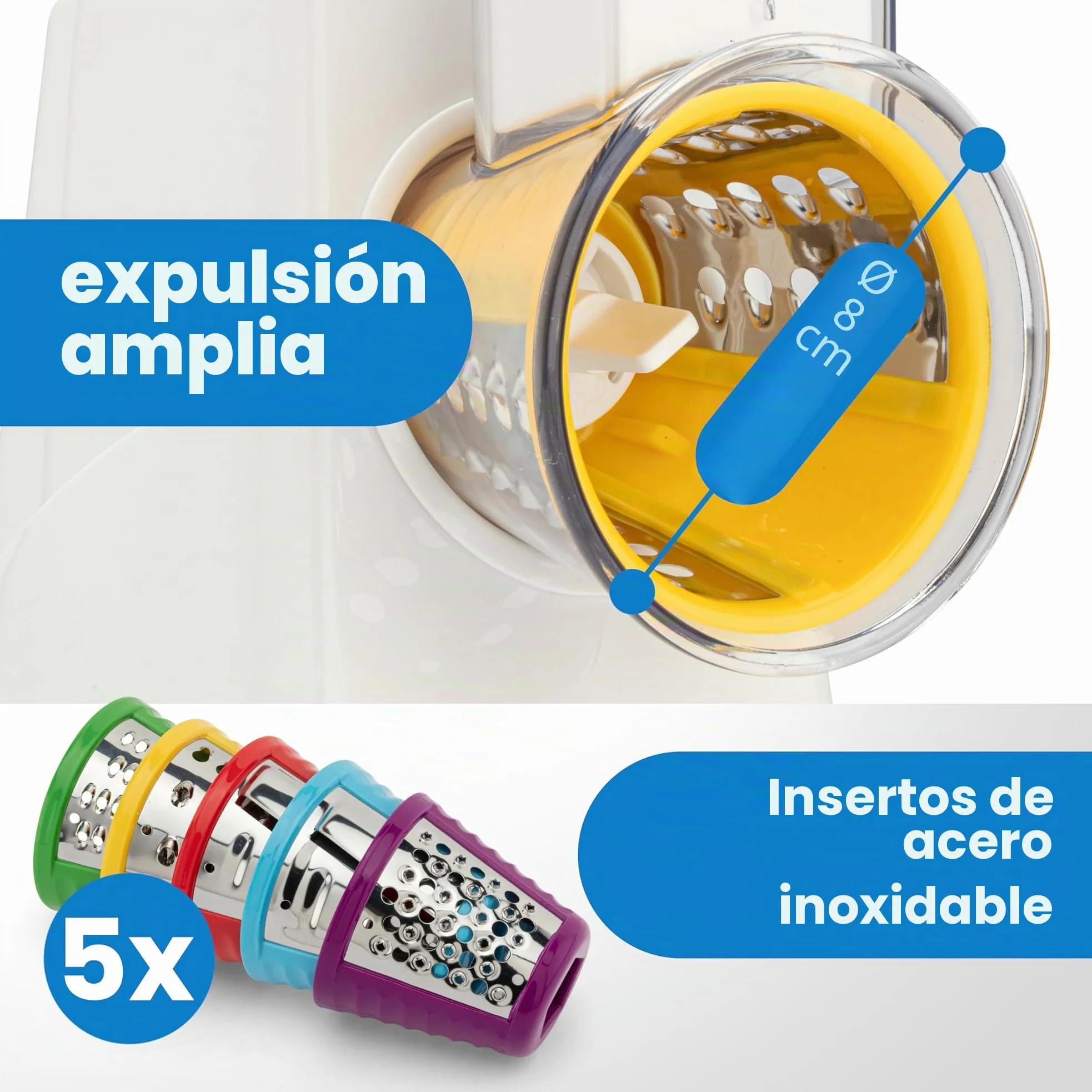 Clatronic Me 3604 Robot De Cocina Multi Express Para Cortar Y Rallar, Blanco