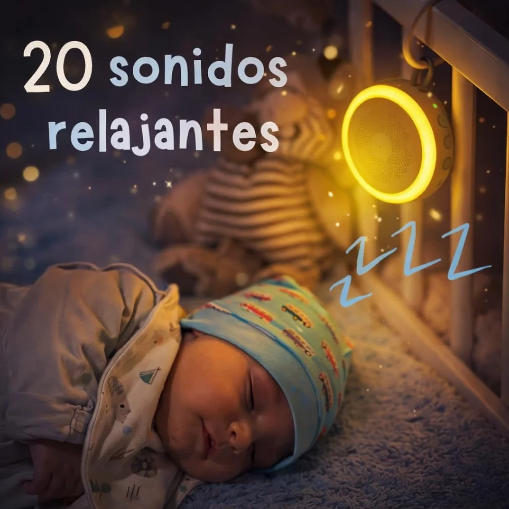 Máquina de Ruido Blanco para Bebé Portátil 21 Sonidos Luz Nocturna Terapia de Sonido Temporizador