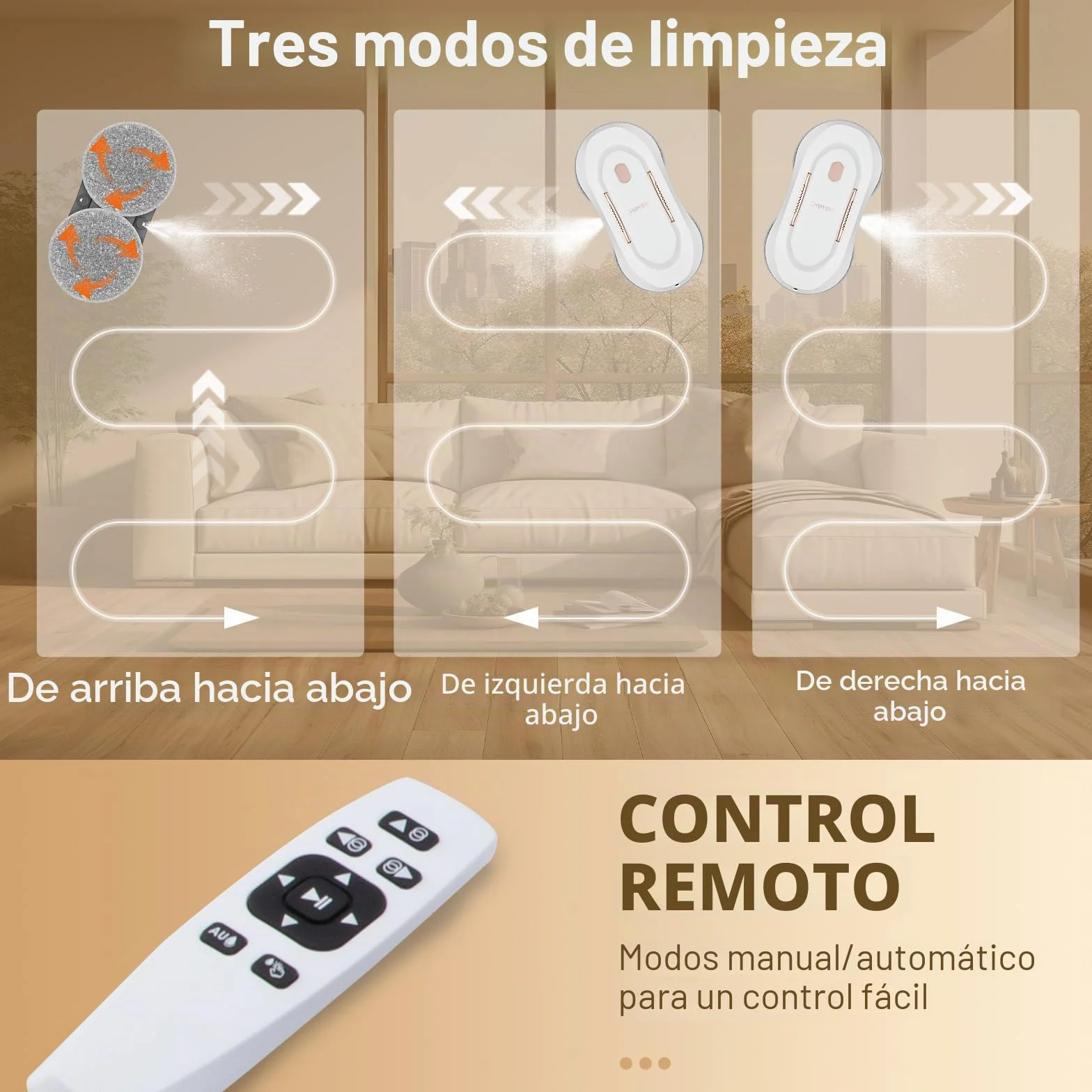 CHOVERY Robot de limpieza de ventanas automático con doble spray de agua CL3, limpiador de ventanas, robot limpiador de ventanas, robot de limpieza de vidrio, eléctrico de 3000 Pa Sunction Power