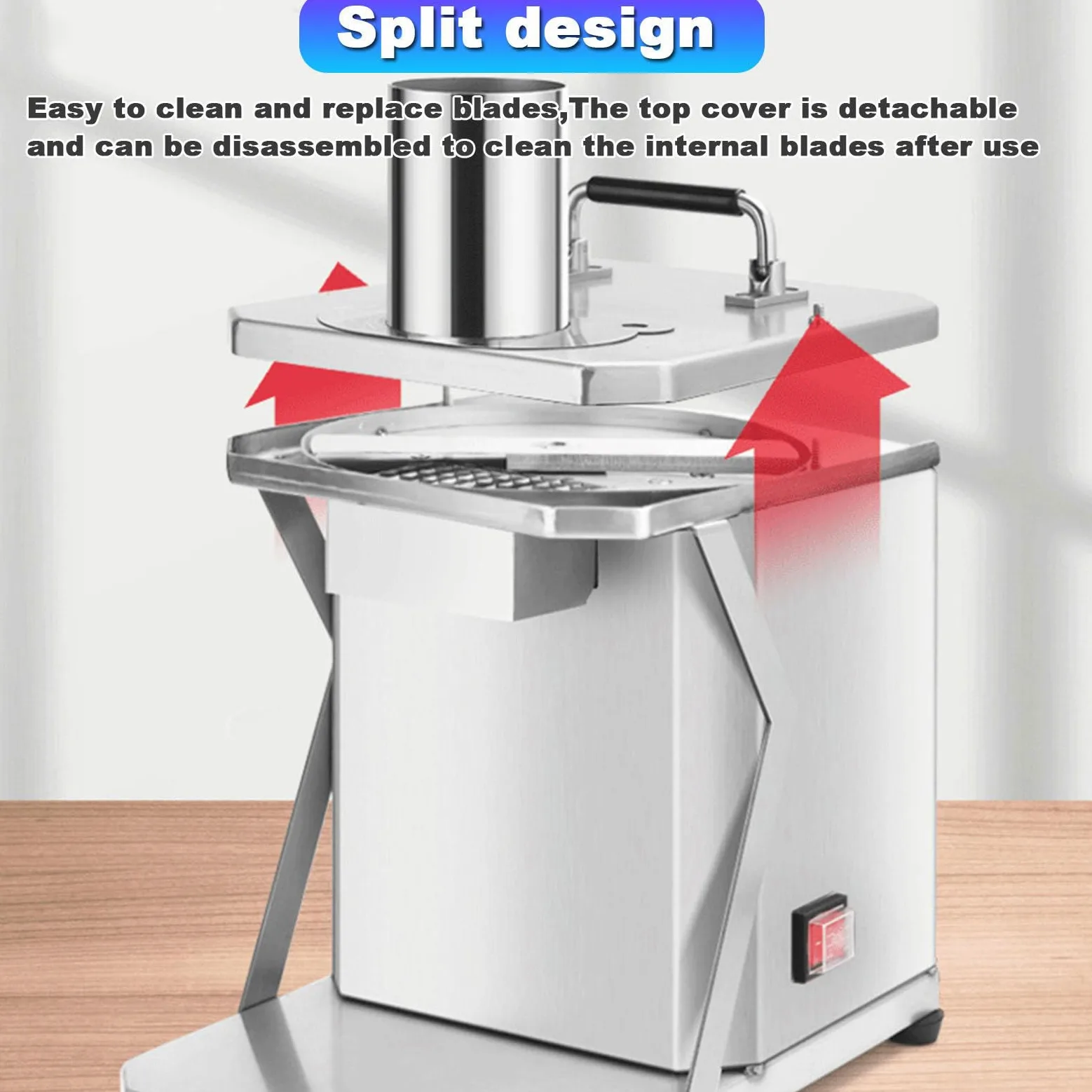 Cortador eléctrico de frutas y verduras, cortador de verduras desmontable para uso en la cocina del hogar, cortador de frutas eléctrico para restaurantes comerciales, cocina, z,15 mm