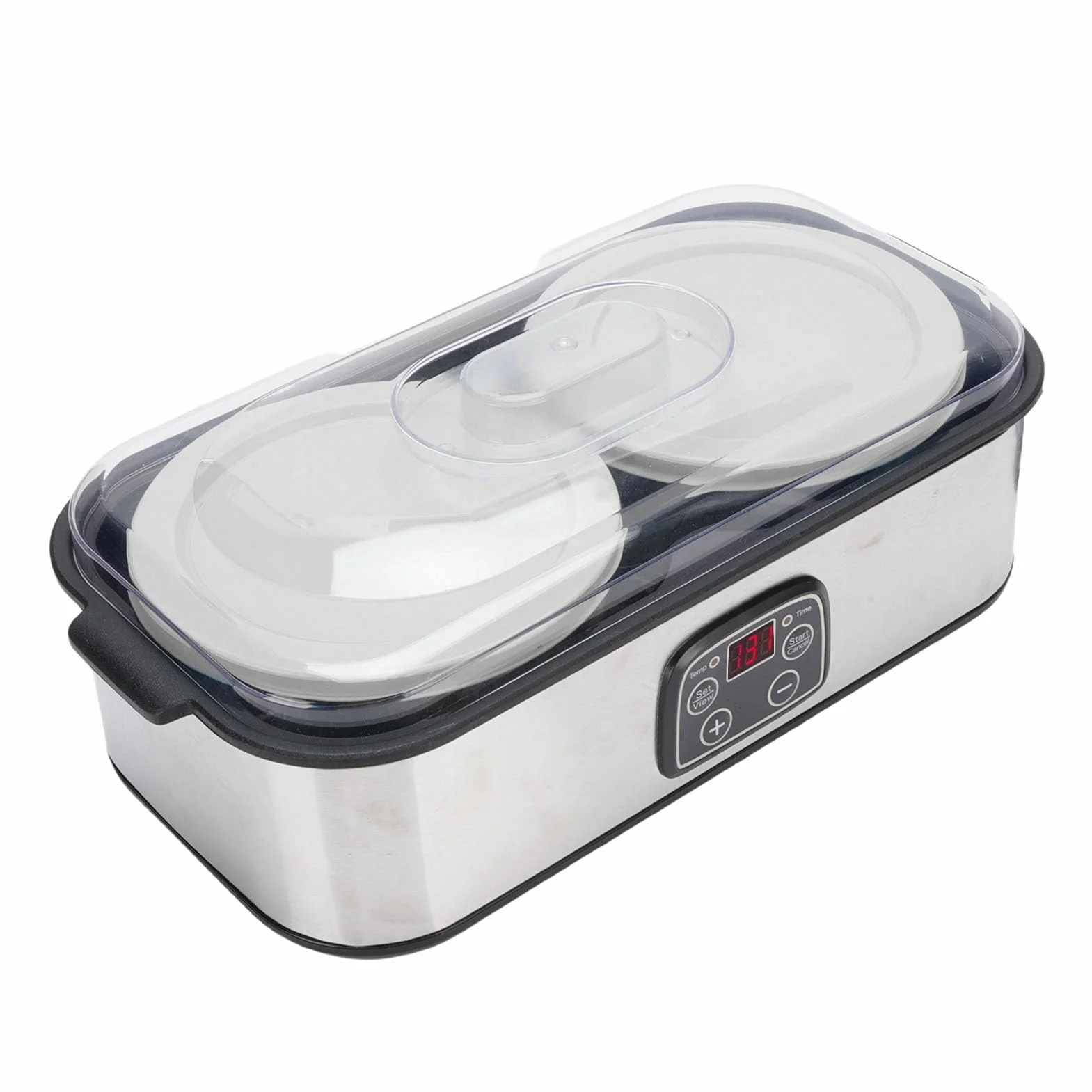 TOPINCN 2L Máquina de Fabricantes de Yogurt Automático, Temporizador de 0 a 48 Horas, Fabricantes de Yogures de Acero Inoxidable con Temperatura Ajustable (EU enchufe 220V)