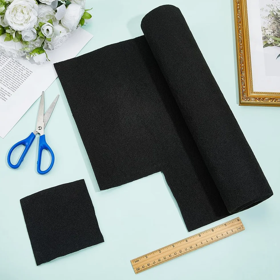 BENECREAT Hoja de filtro de carbón activado de 144 x 41 cm para unidades de CA de ventana, almohadilla de filtro de aire de carbono a base de algodón de 3 mm de grosor, filtro absorbente de olores