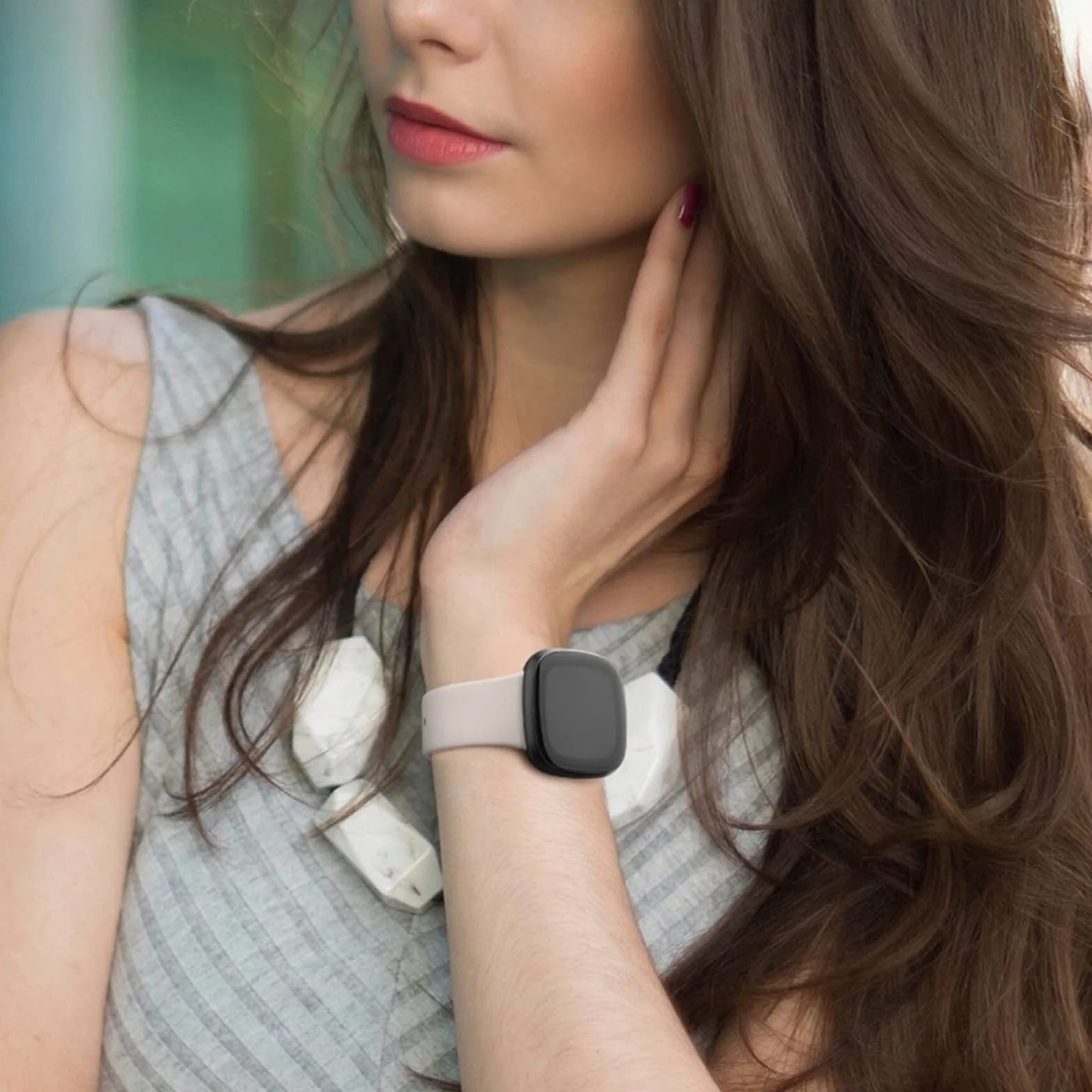 Correa Compatible con Fitbit Versa 4/Versa3/Sense/Sense 2, Pulsera de Repuesto Ajustable 3 Piezas